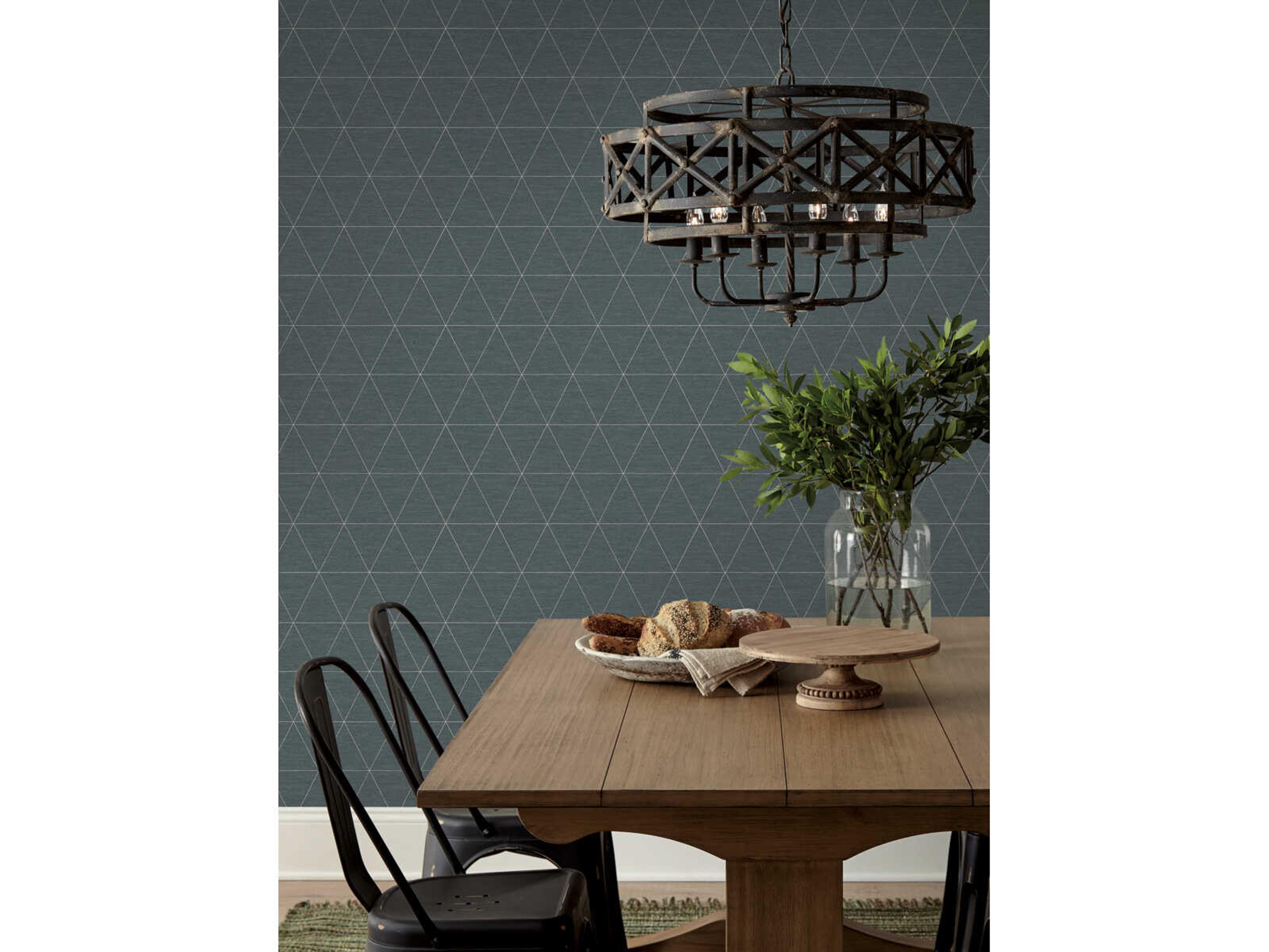 Magnolia Open Sheet Dark Grey Ridge Wallpaper
