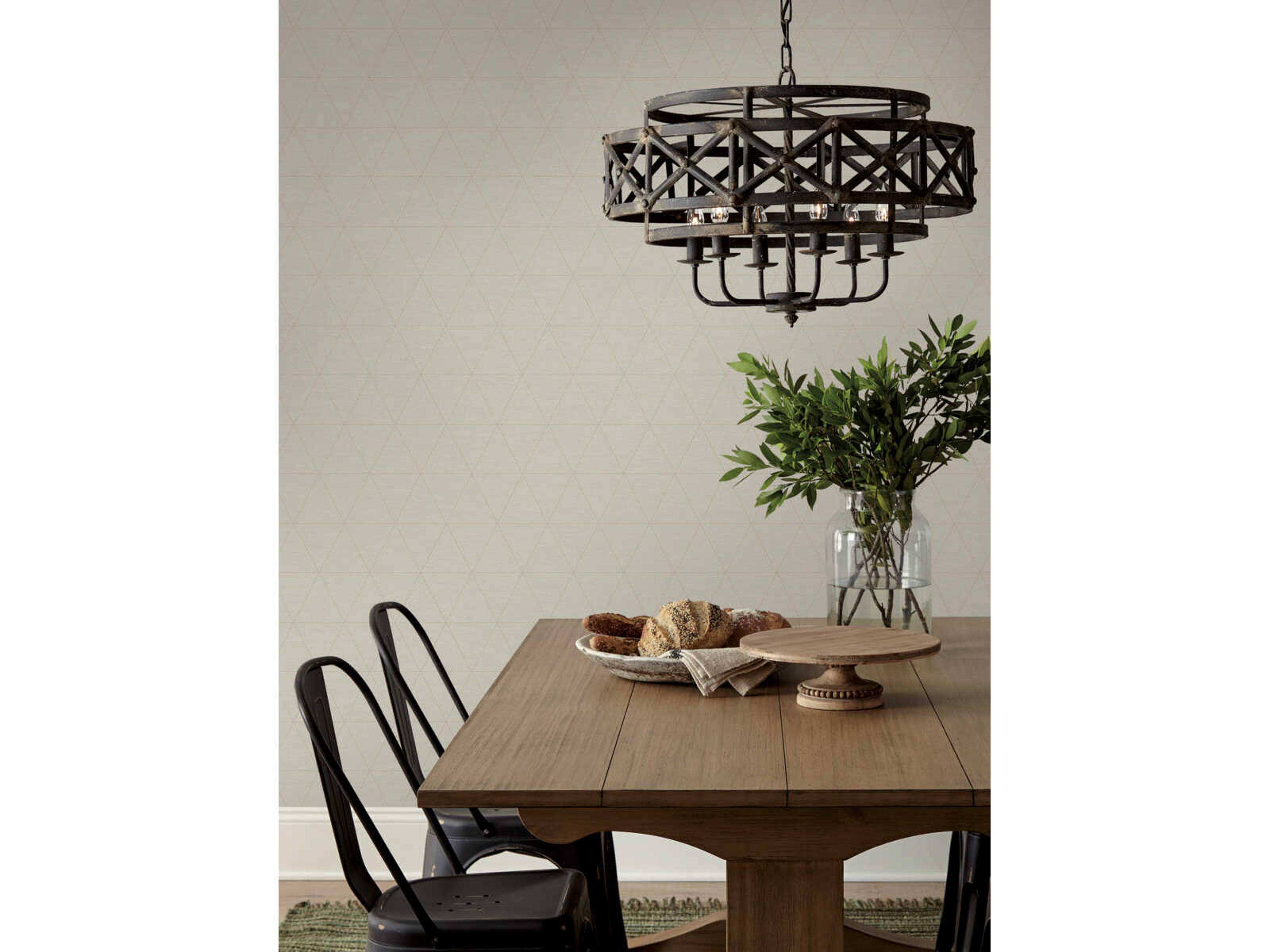 Magnolia Open Sheet Taupe Ridge Wallpaper