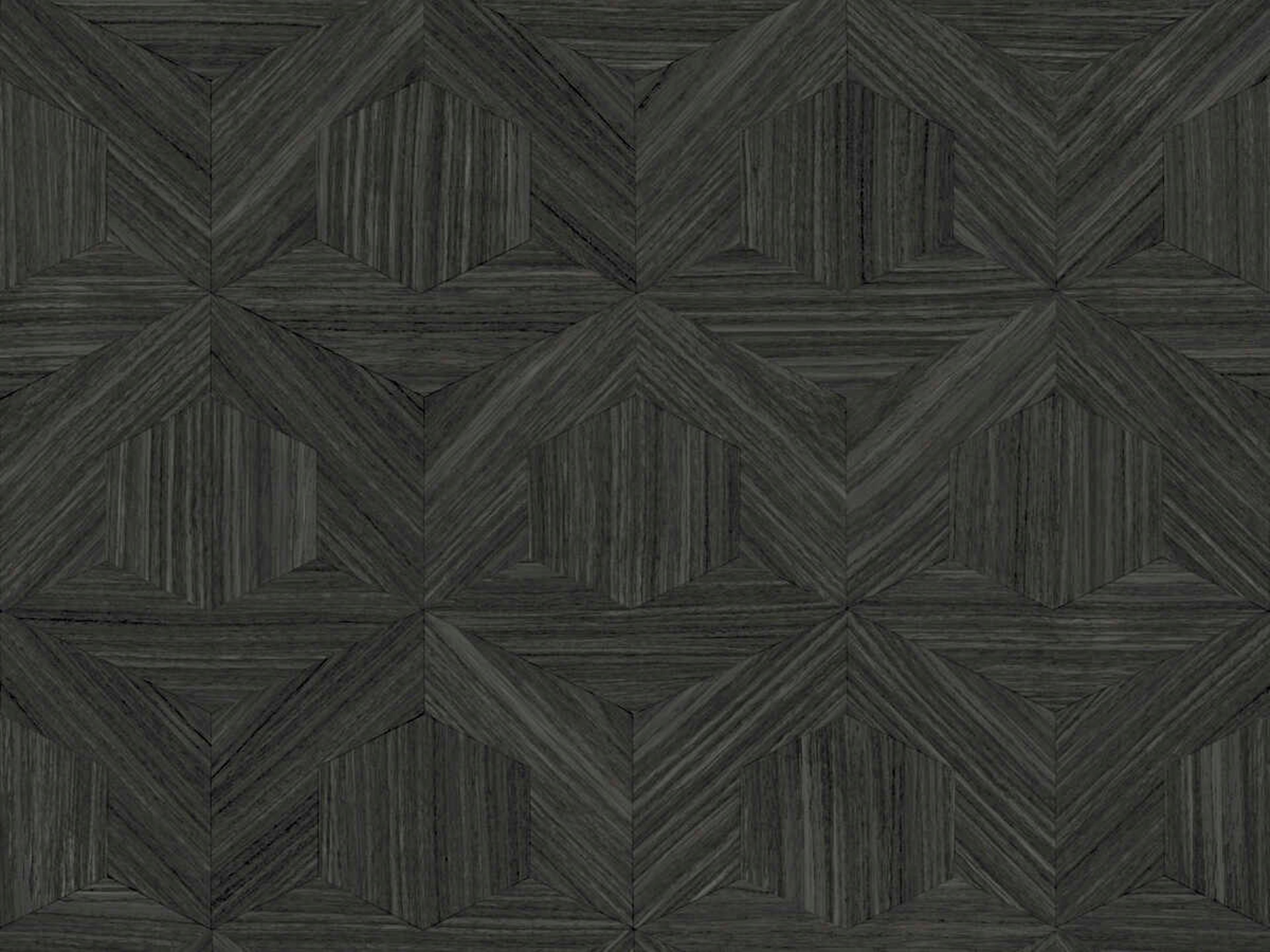 York Wallcoverings Magnolia Open Sheet Black Parquet Wallpaper