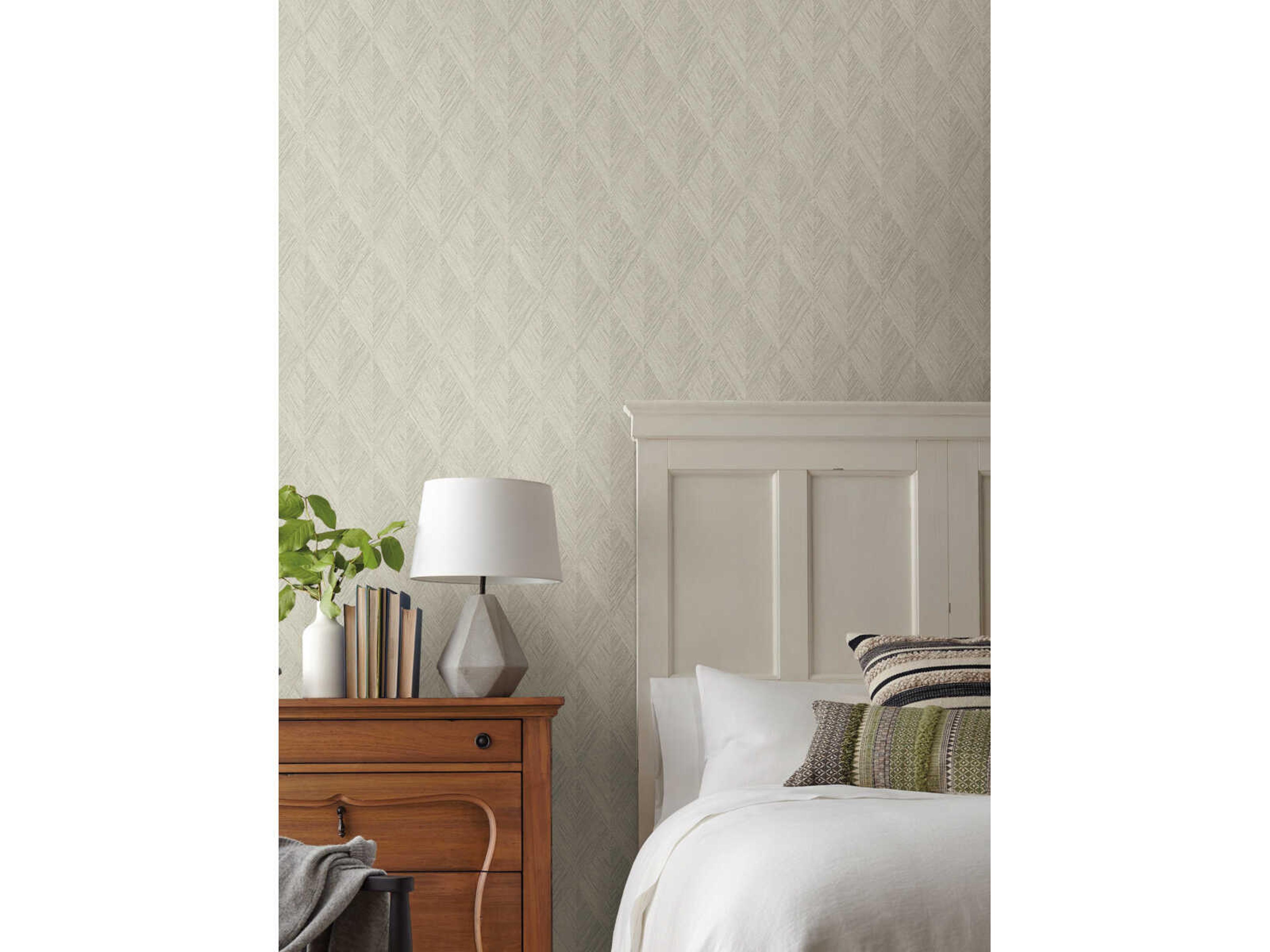 Magnolia Open Sheet Taupe Belmont Wallpaper