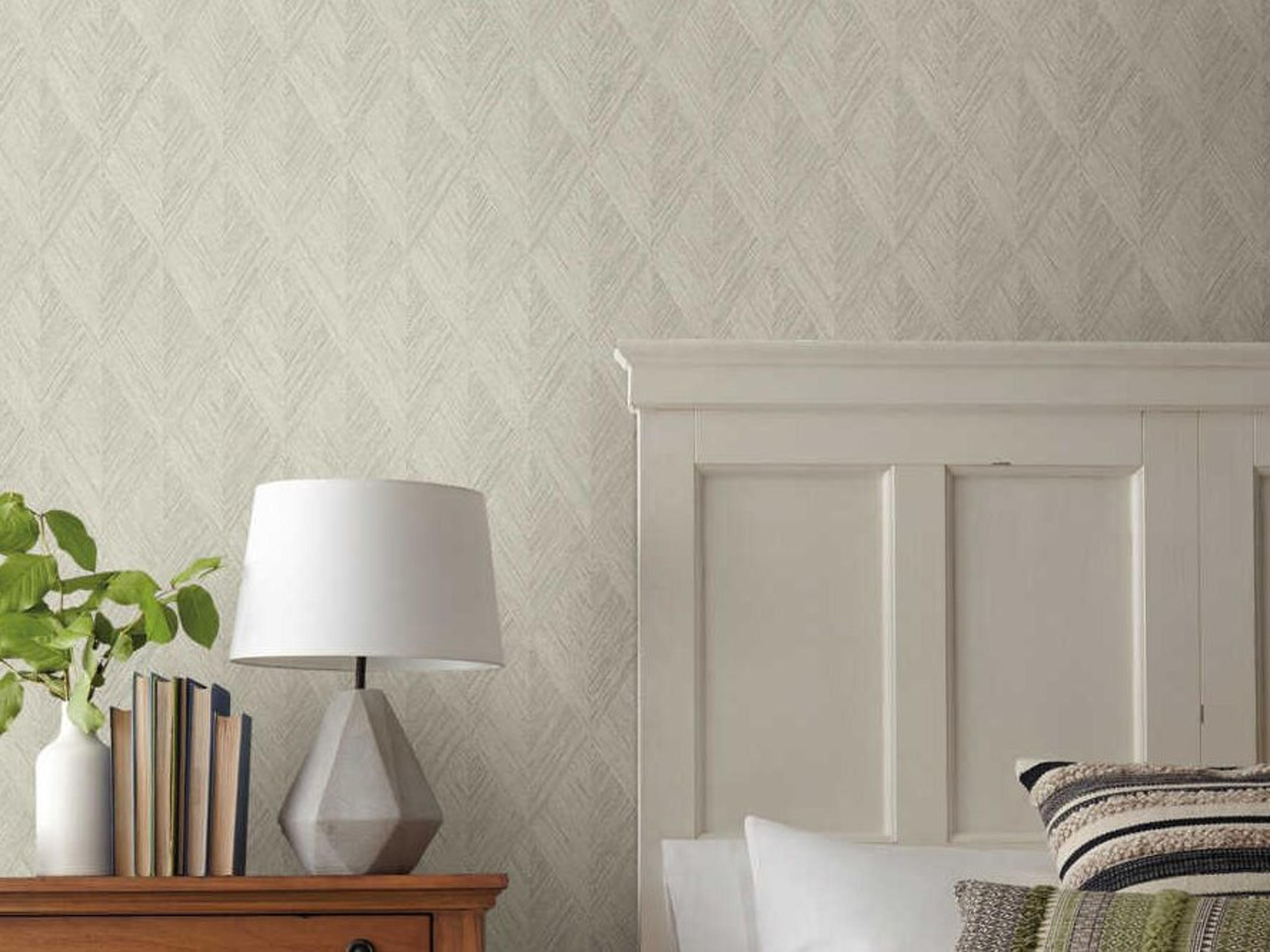 York Wallcoverings Magnolia Open Sheet Taupe Belmont Wallpaper
