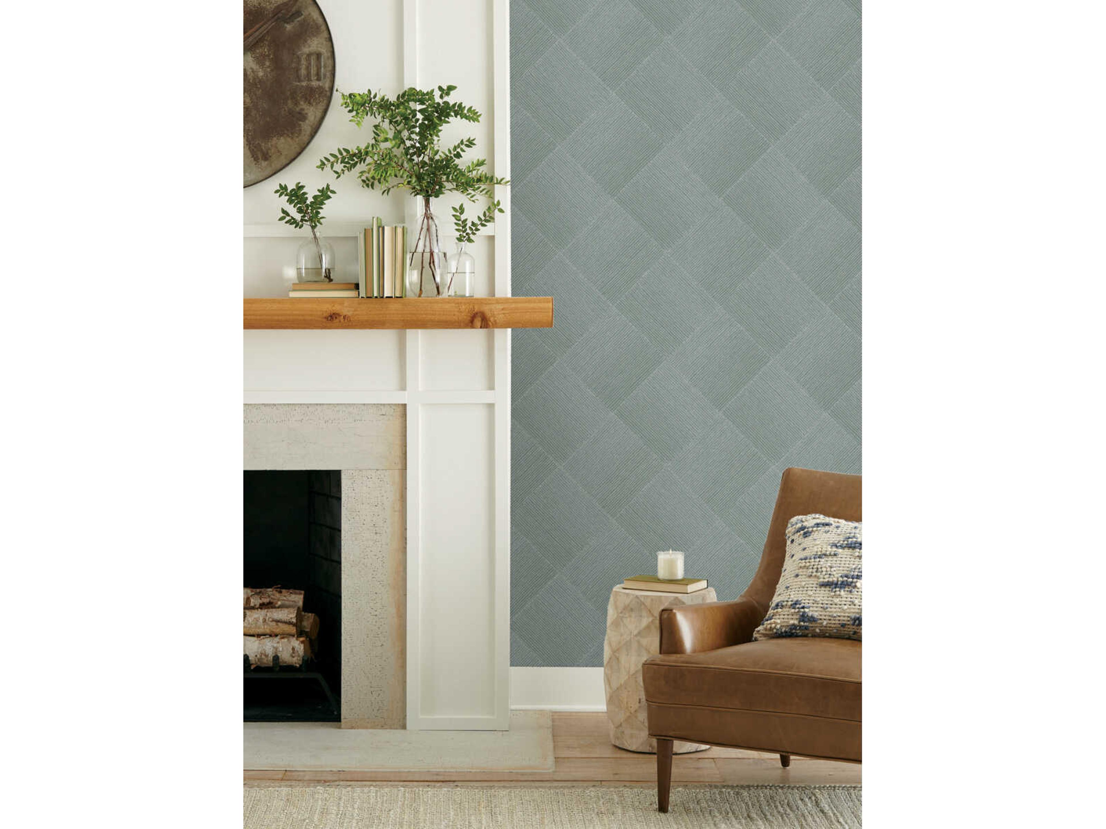 Magnolia Open Sheet Green Channel Wallpaper