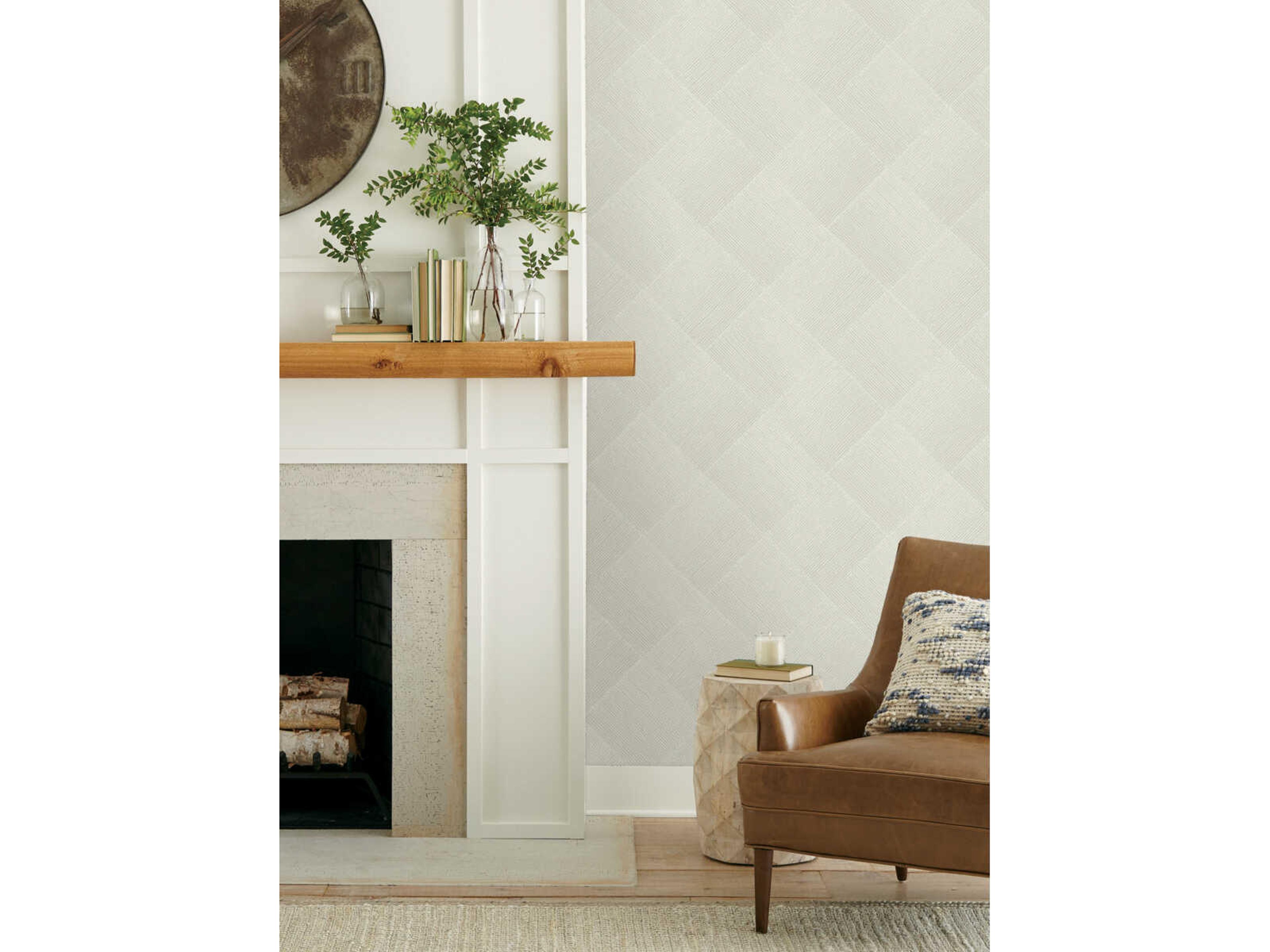 Magnolia Open Sheet Beige Channel Wallpaper