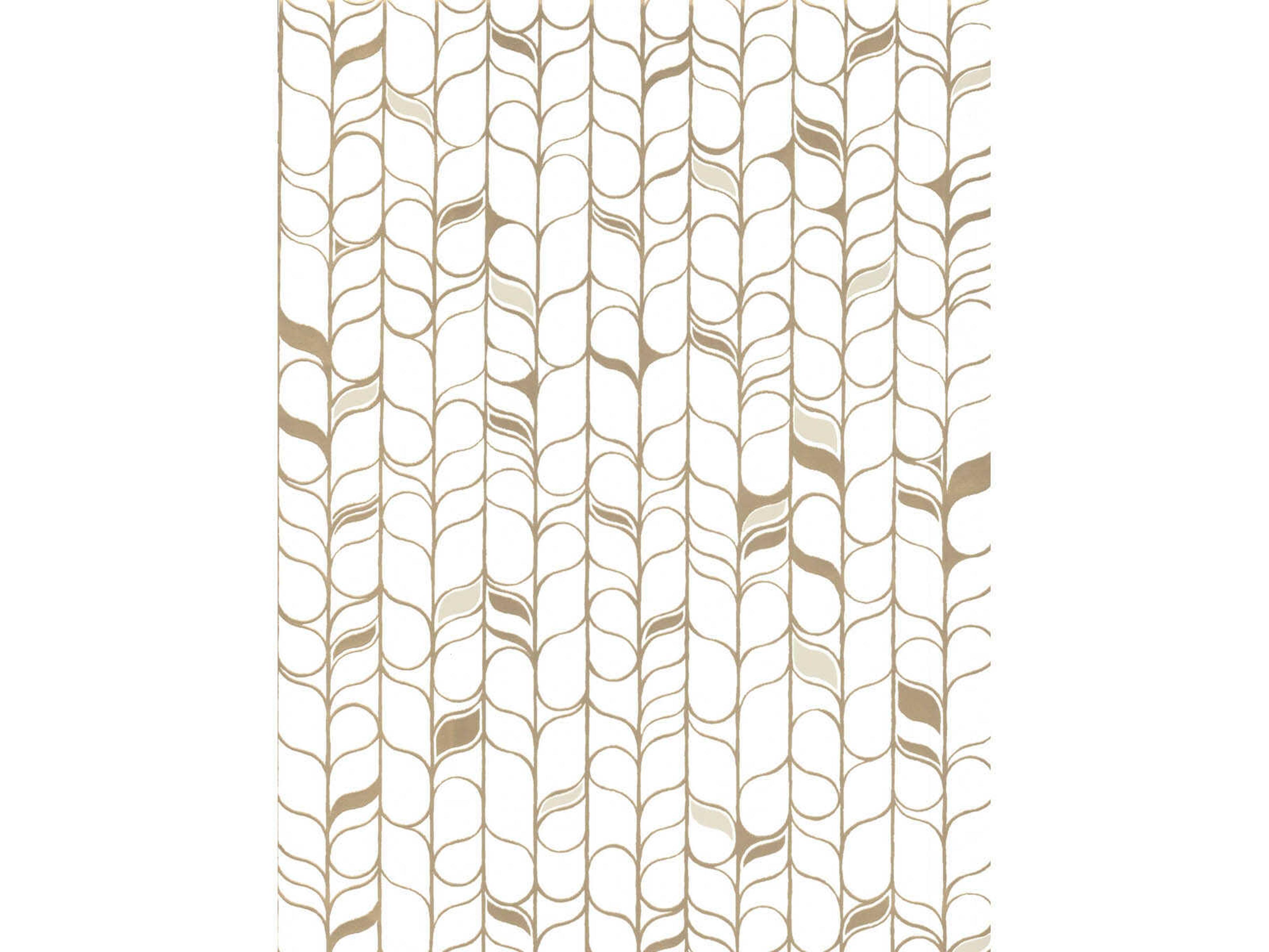 York Wallcoverings Modern Nature 2nd Edition White Gold Perfect Petals Wallpaper