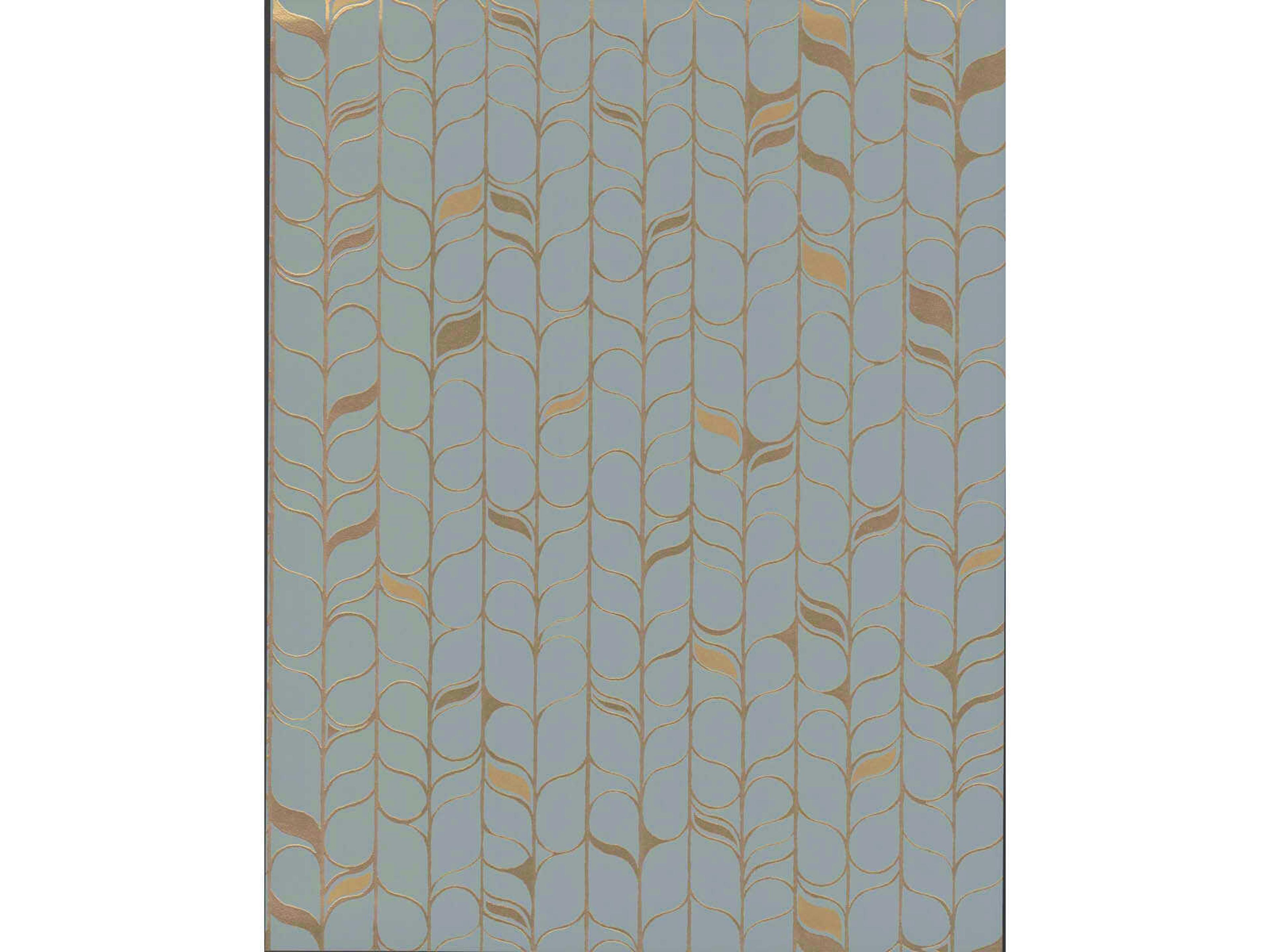 York Wallcoverings Modern Nature 2nd Edition Blue Gold Perfect Petals Wallpaper