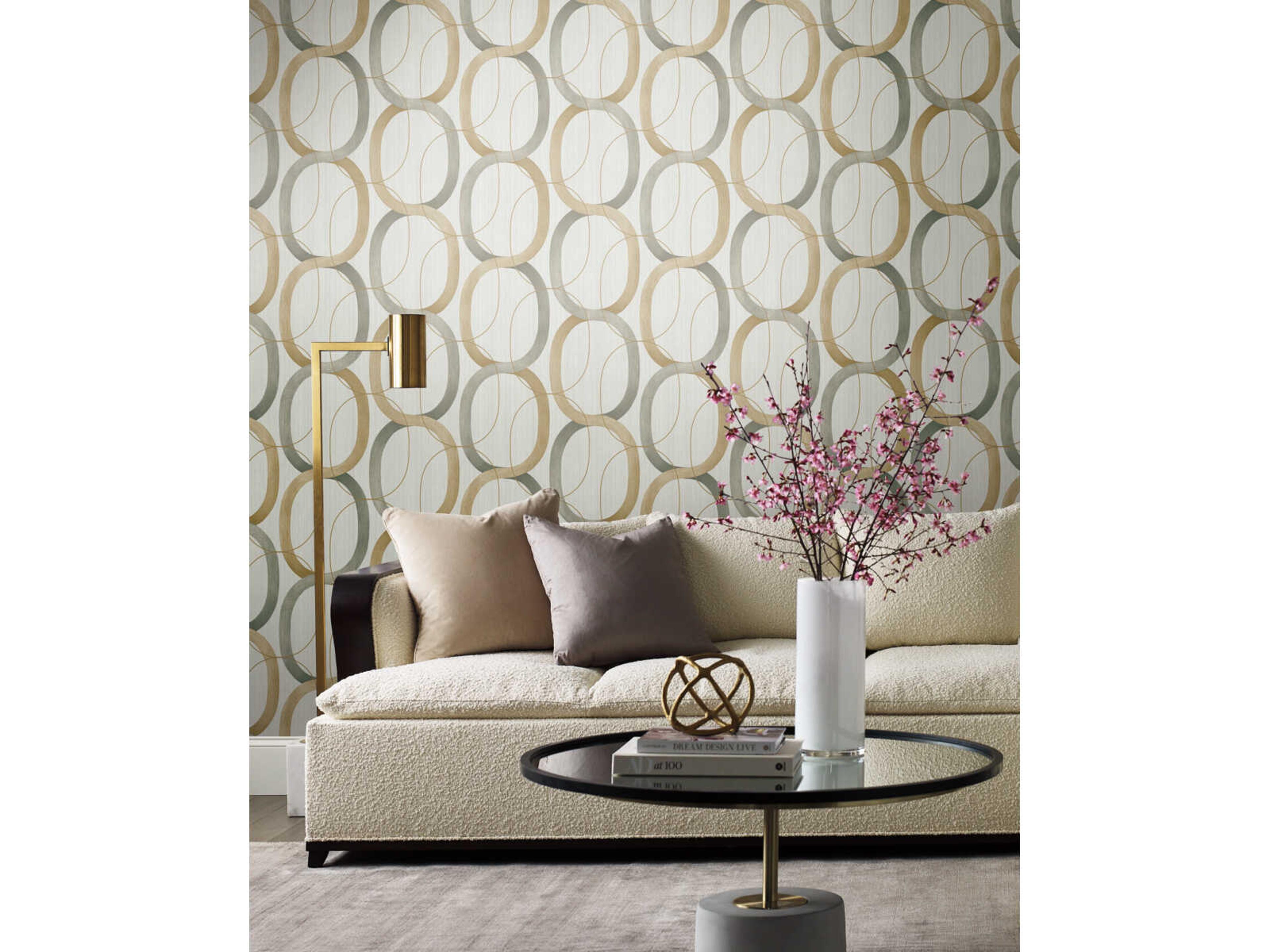 Modern Nature 2nd Edition Dark Taupe Interlock Wallpaper