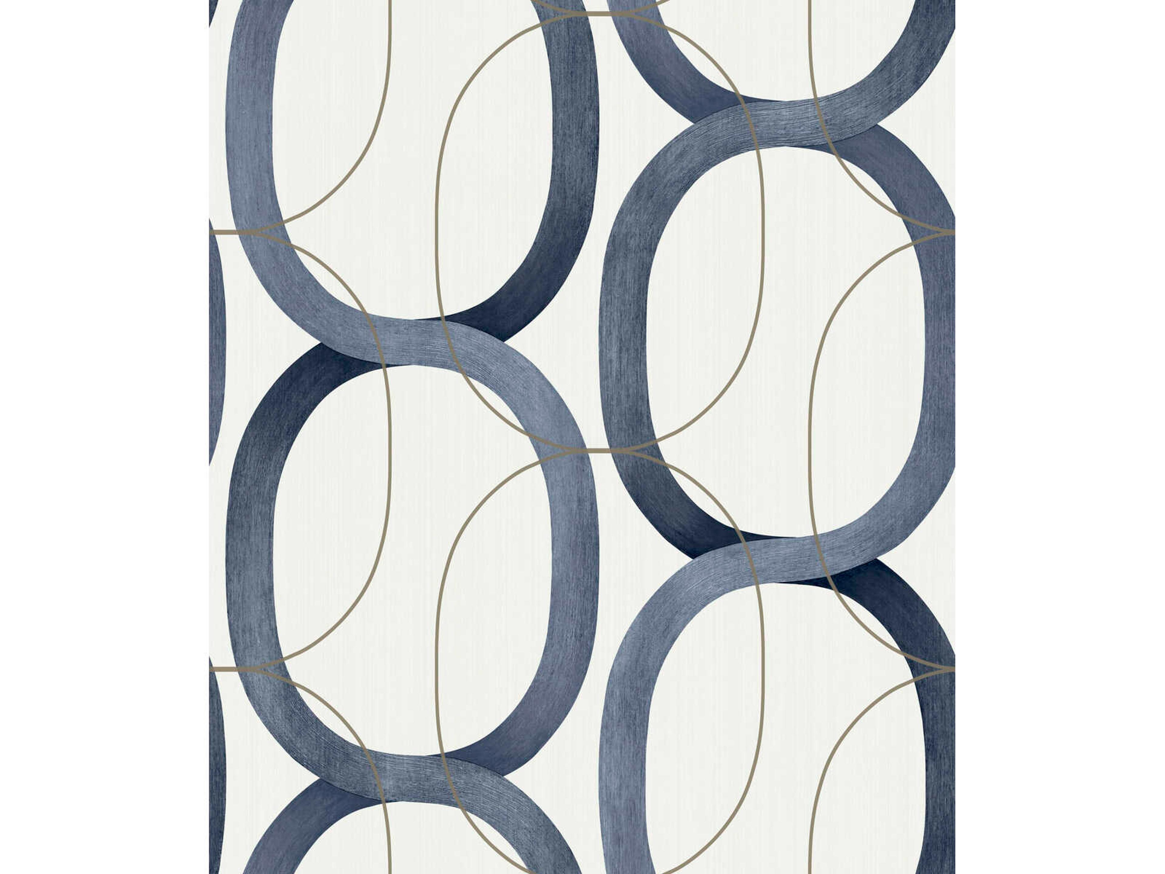 York Wallcoverings Modern Nature 2nd Edition Navy Interlock Wallpaper