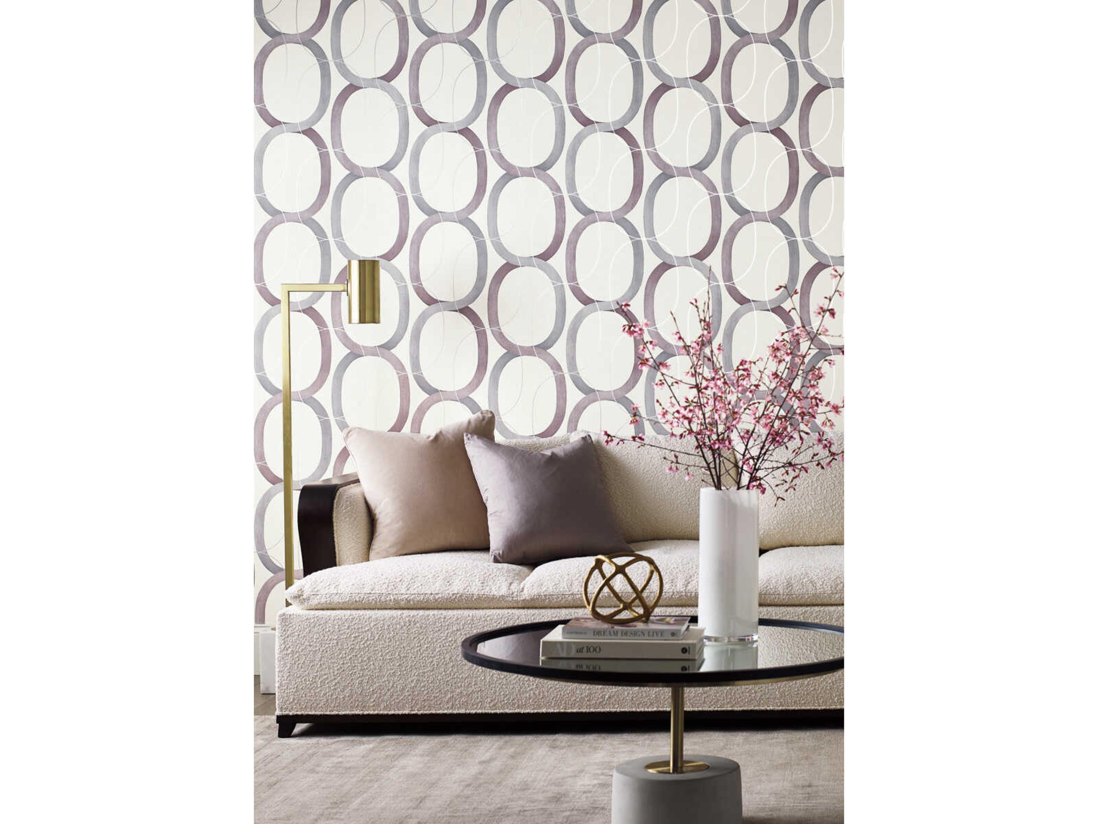 York Wallcoverings Modern Nature 2nd Edition Plum Interlock Wallpaper