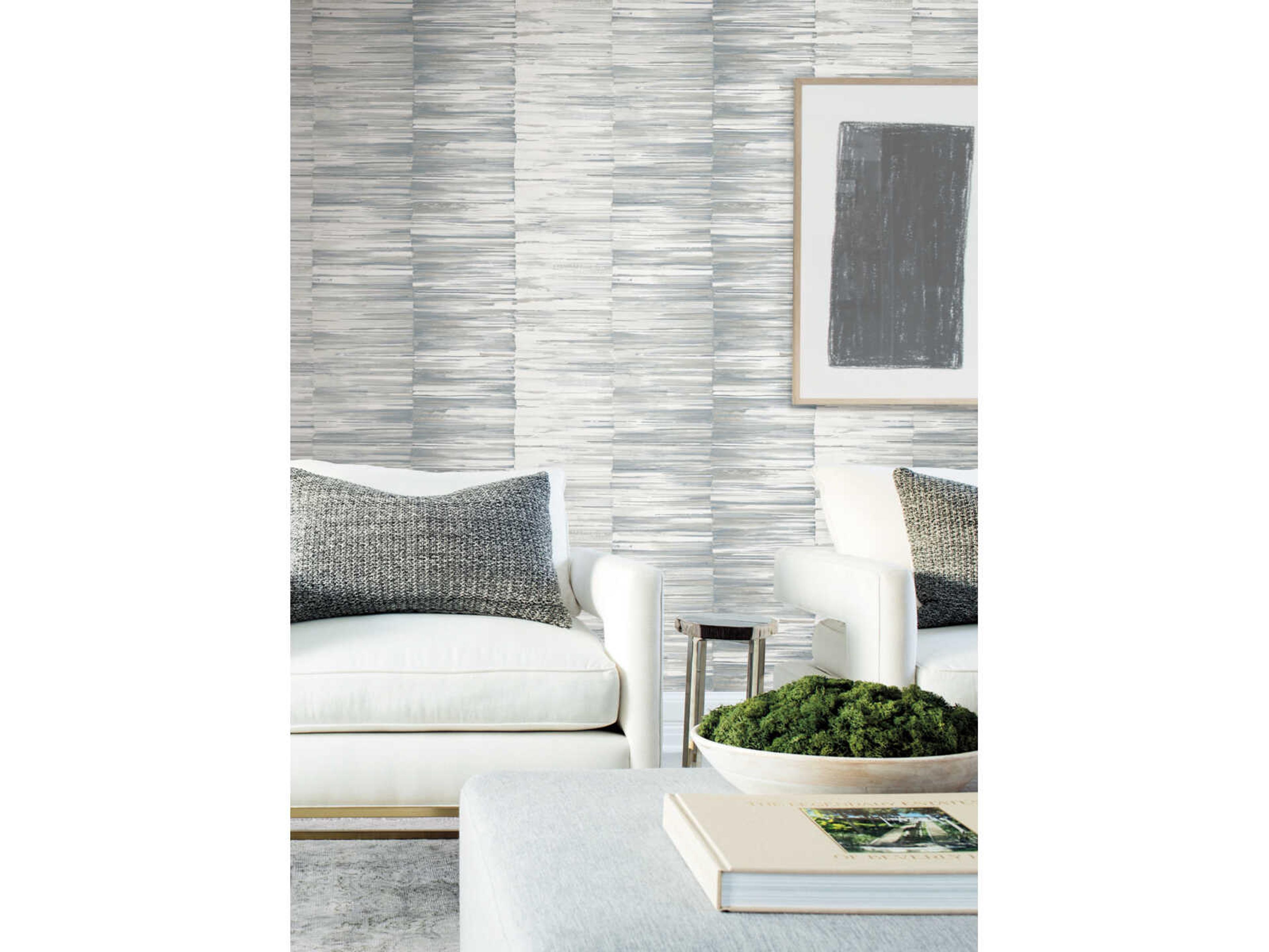 York Wallcoverings Modern Nature 2nd Edition Blue Grey Artist's Palette Wallpaper