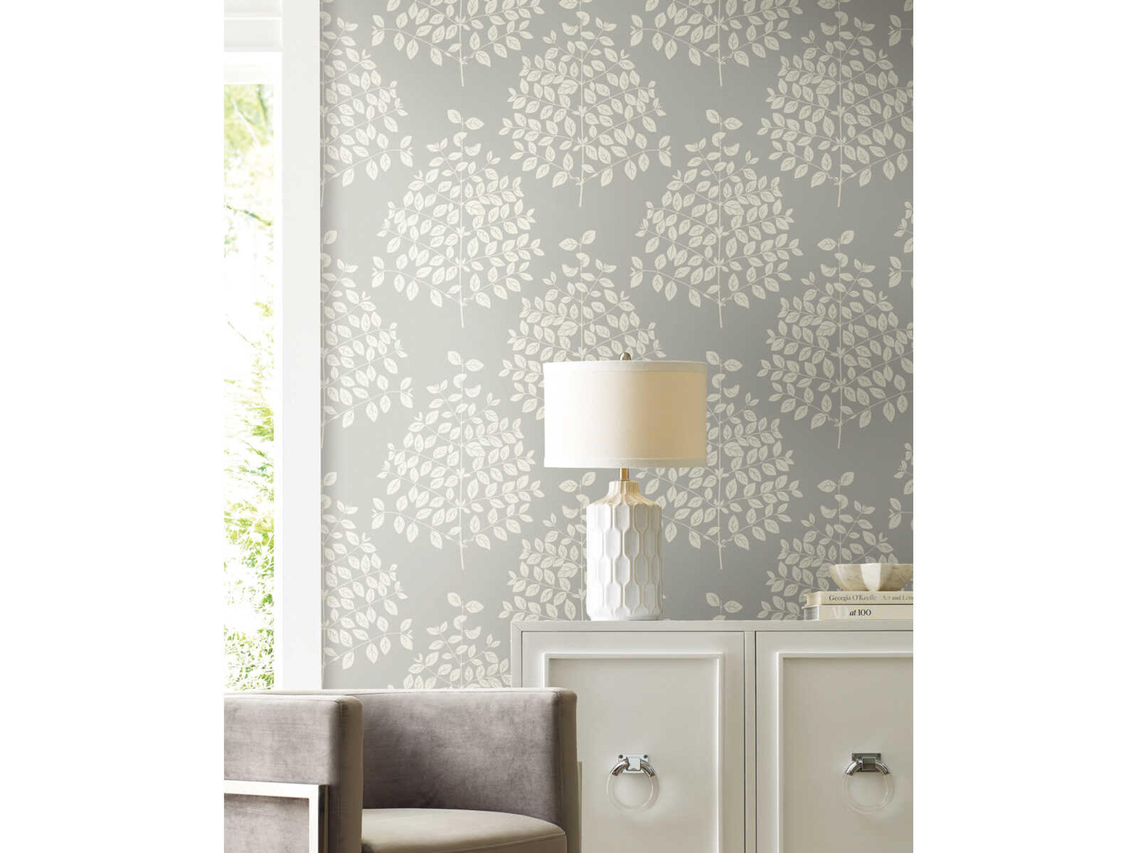York Wallcoverings Modern Nature 2nd Edition Pearl Grey Tender Wallpaper