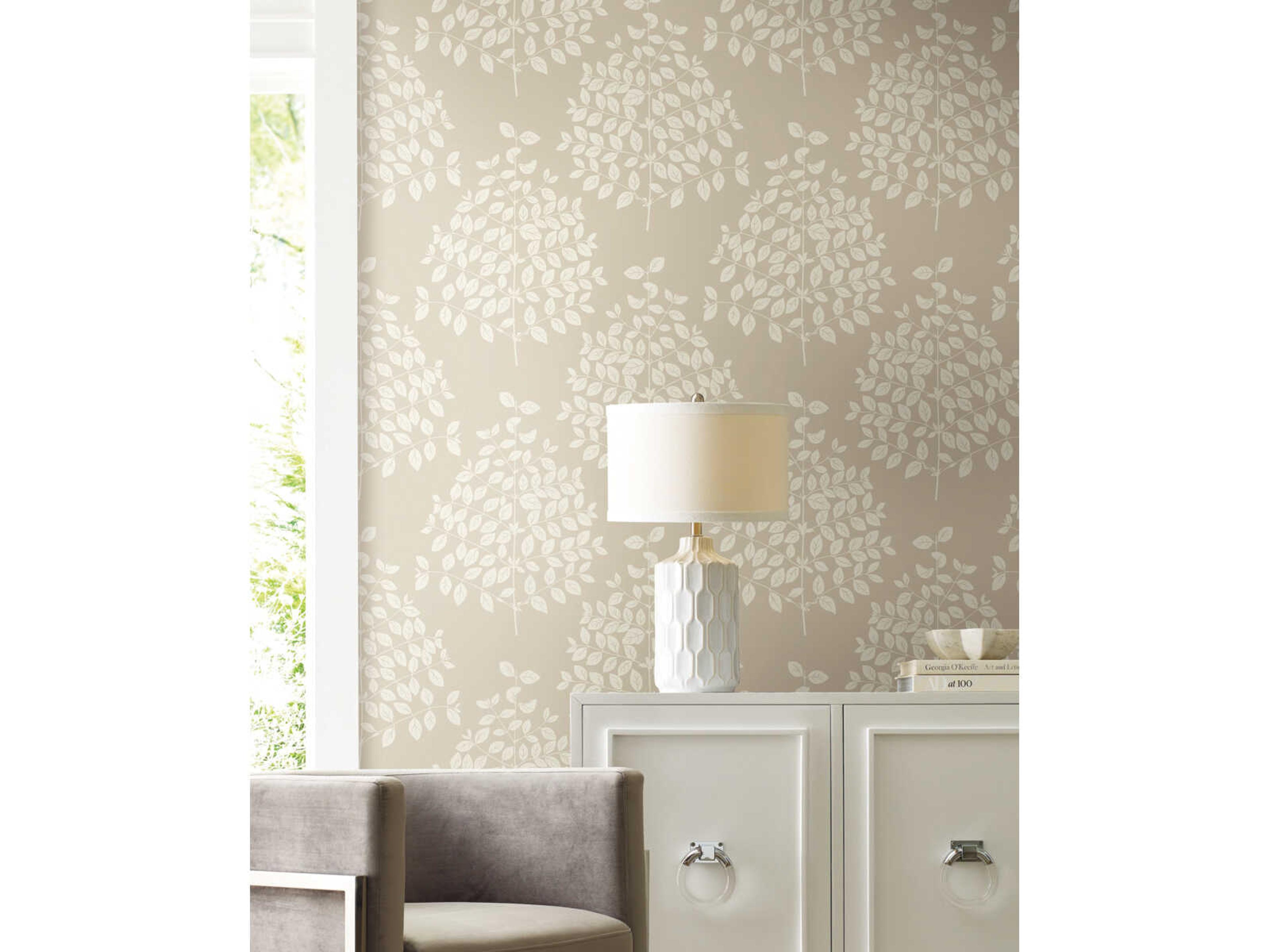 York Wallcoverings Modern Nature 2nd Edition Pearl Taupe Tender Wallpaper