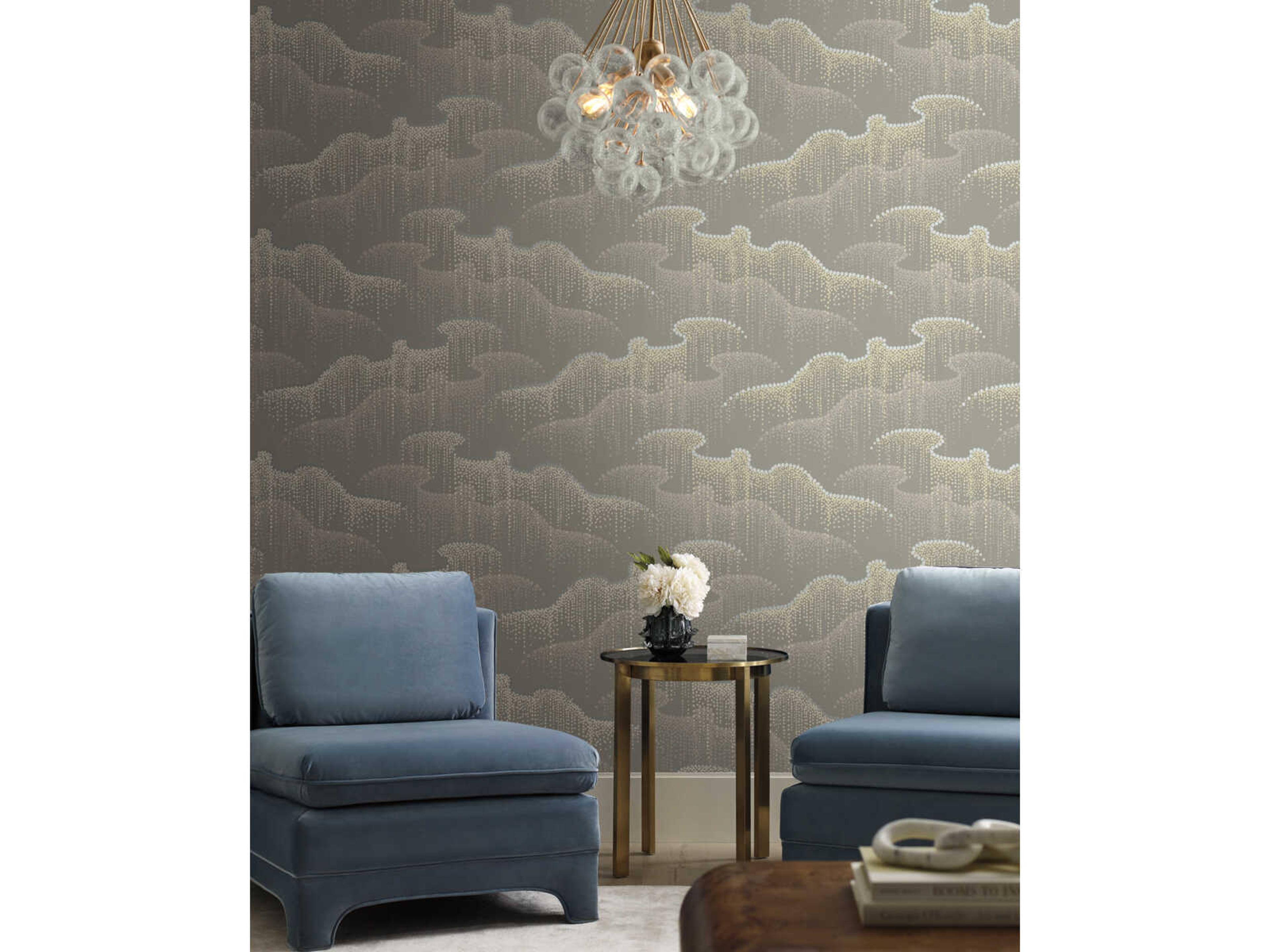 Modern Nature 2nd Edition Taupe Moonlight Pearls Wallpaper