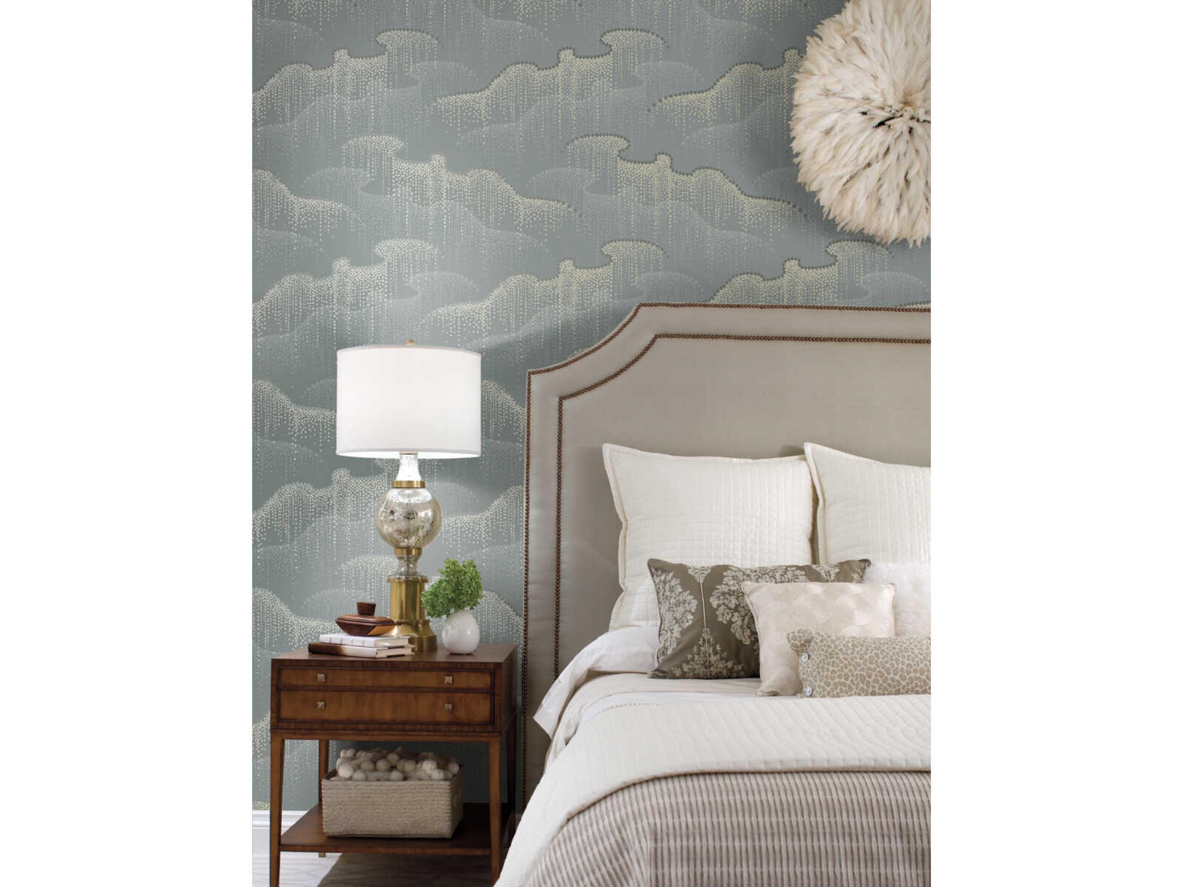 York Wallcoverings Modern Nature 2nd Edition Grey Moonlight Pearls Wallpaper