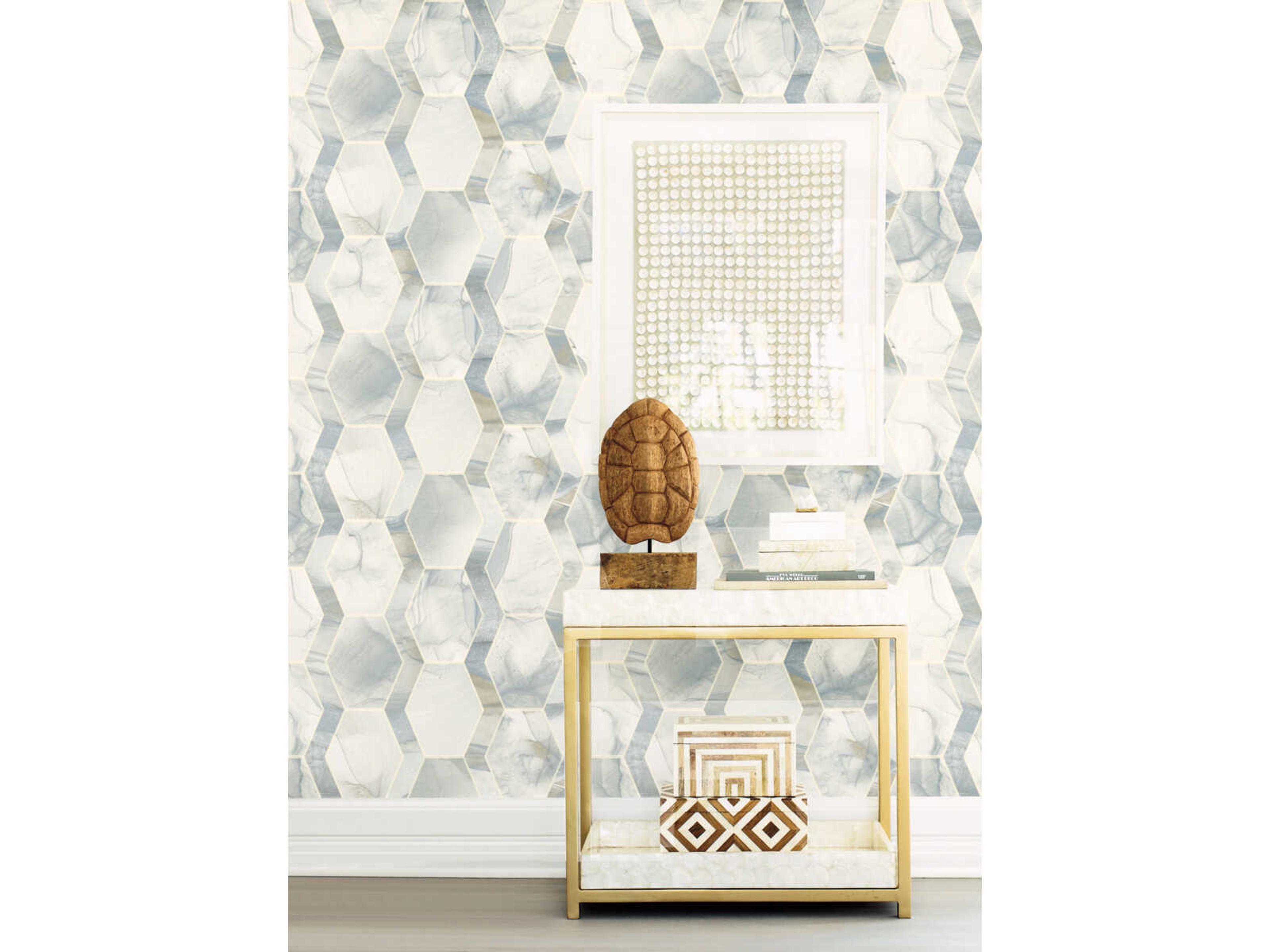 York Wallcoverings Modern Nature 2nd Edition Blue Grey Earthbound Wallpaper