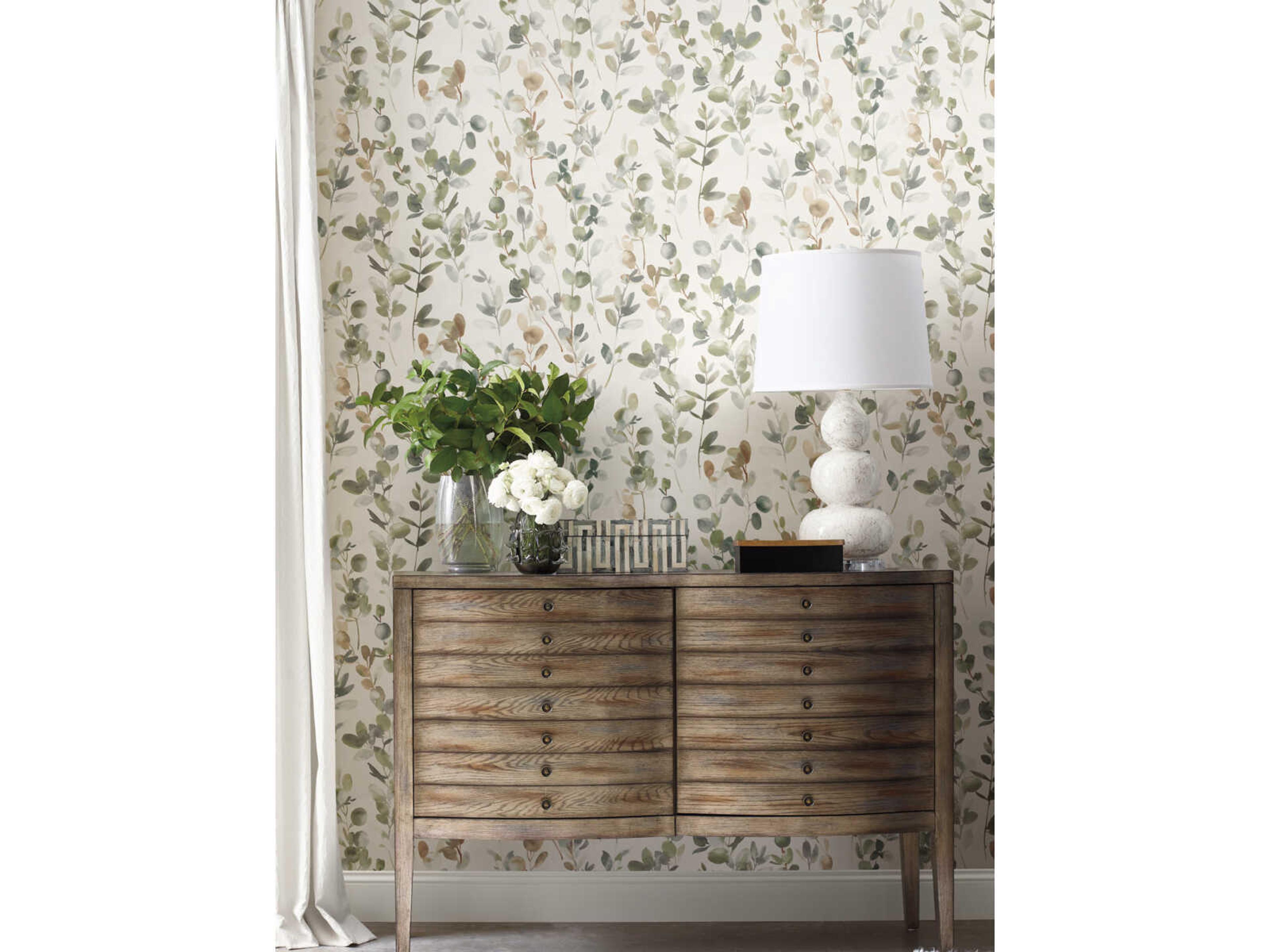 York Wallcoverings Modern Nature 2nd Edition Green Joyful Eucalpytus Wallpaper