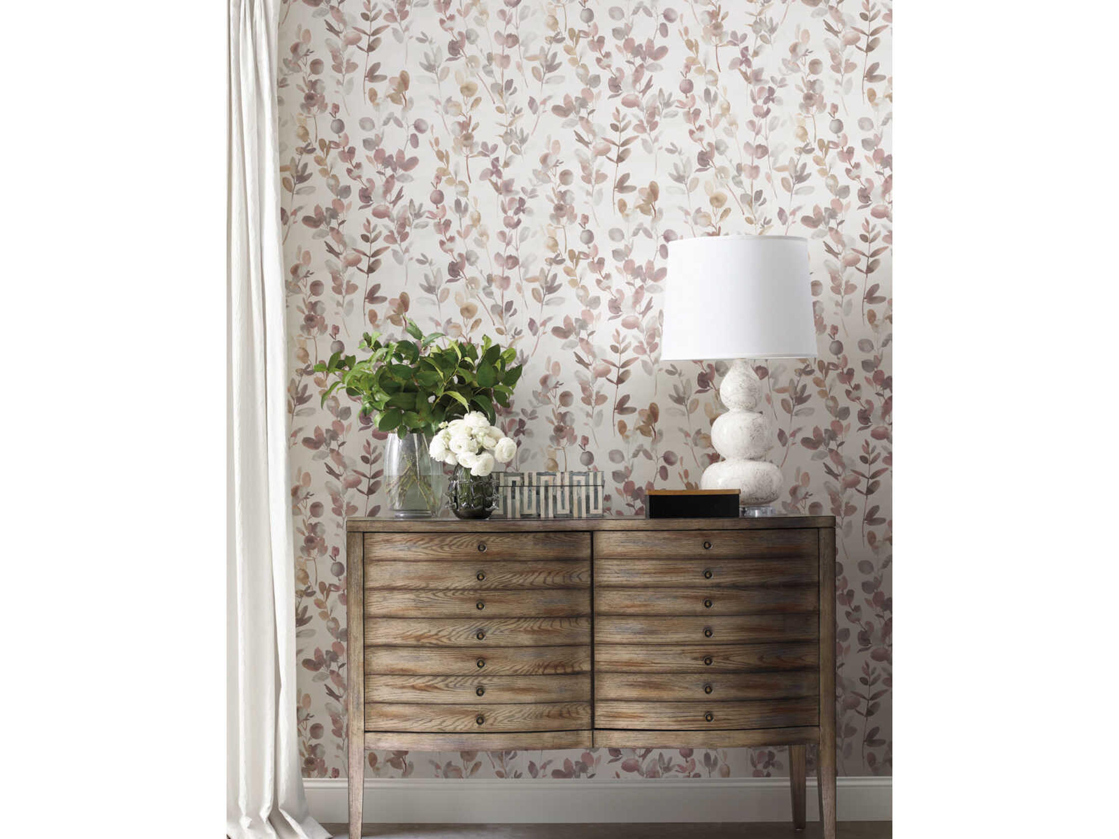 York Wallcoverings Modern Nature 2nd Edition Purple Joyful Eucalpytus Wallpaper