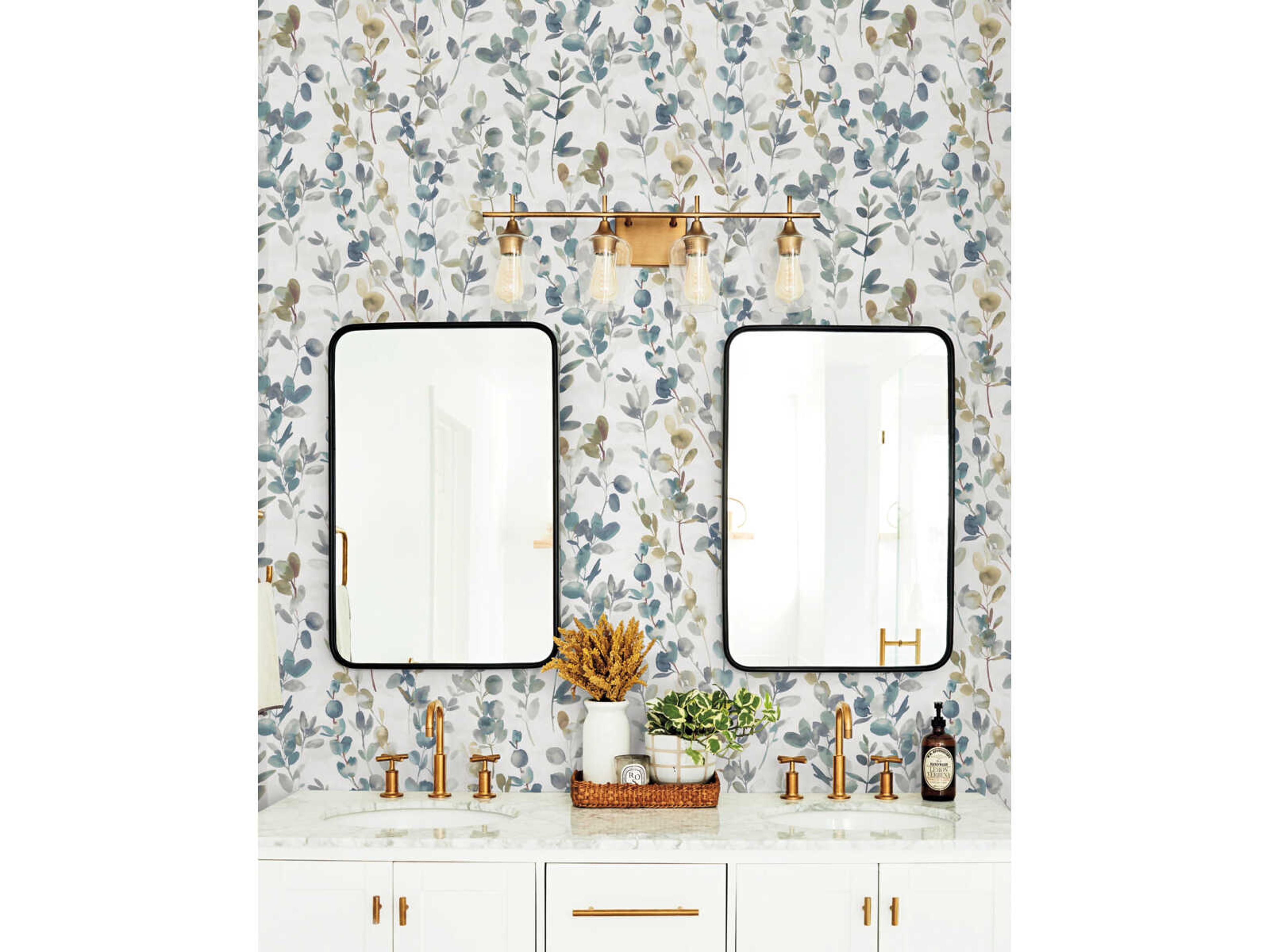 Modern Nature 2nd Edition Turquoise Joyful Eucalyptus Wallpaper