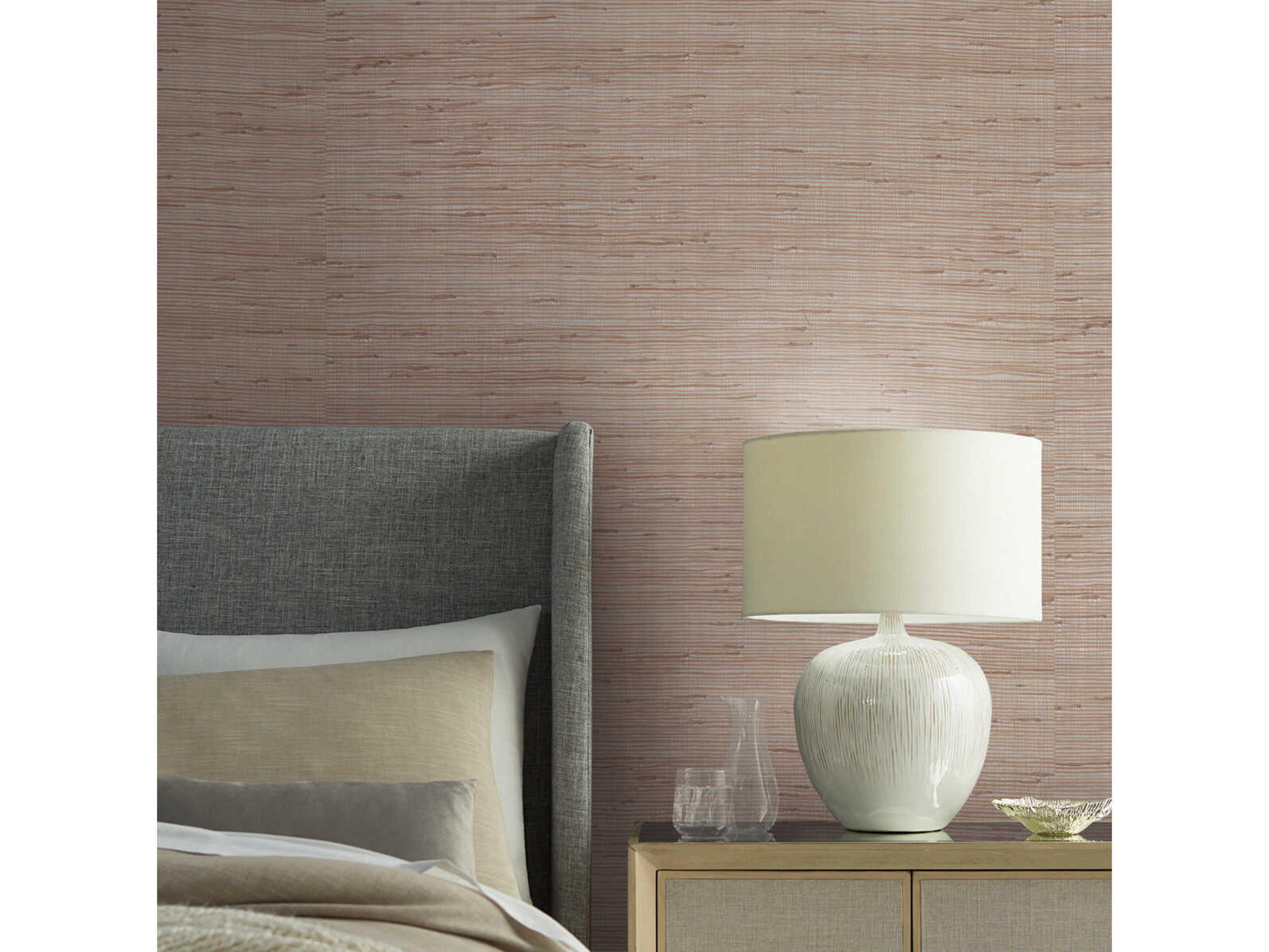 York Wallcoverings Modern Nature 2nd Edition Silver Tan Metallic Jute Wallpaper