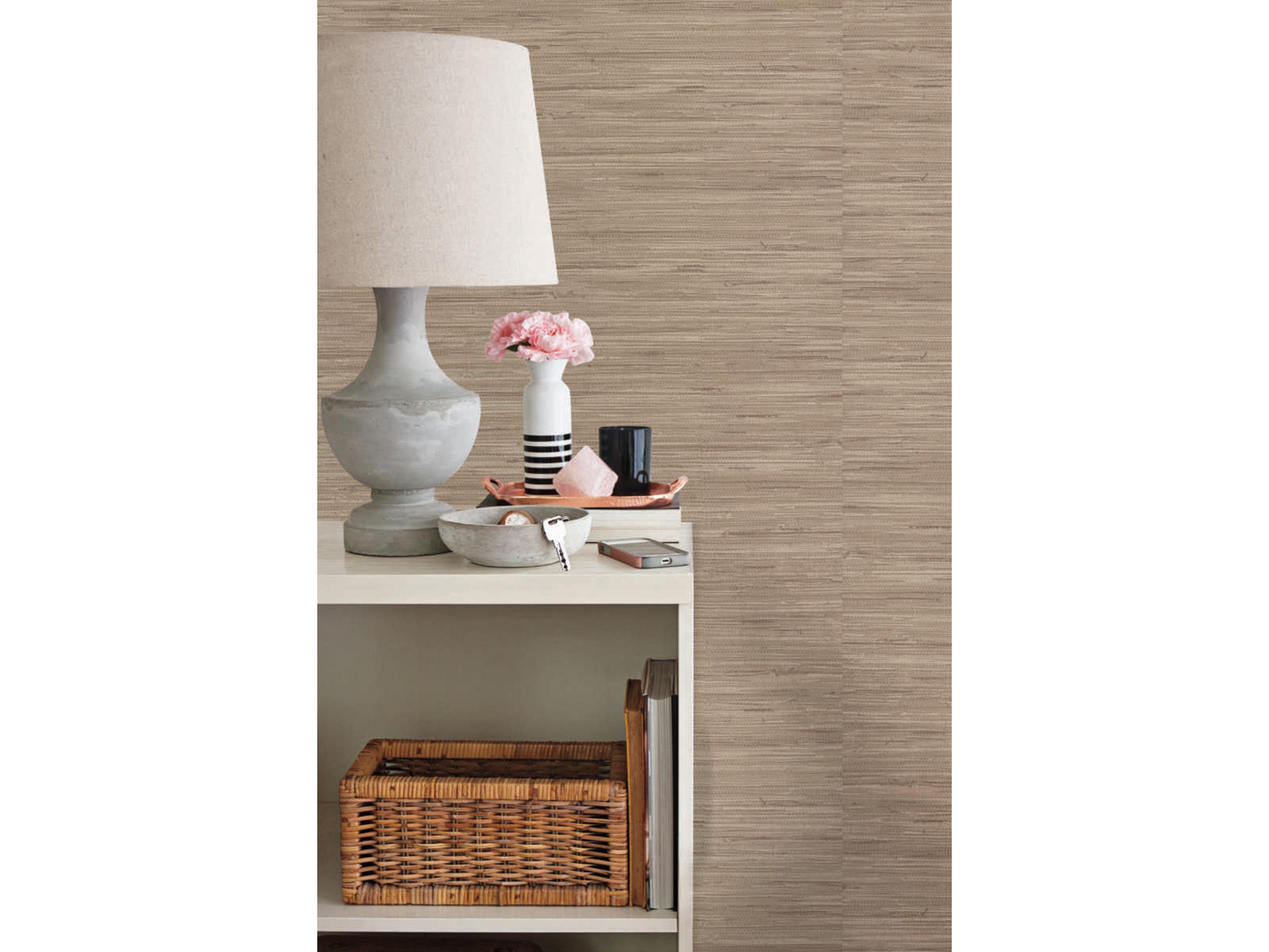 York Wallcoverings Grasscloth Resource Library Tawnytan Lustrous Grasscloth Wallpaper