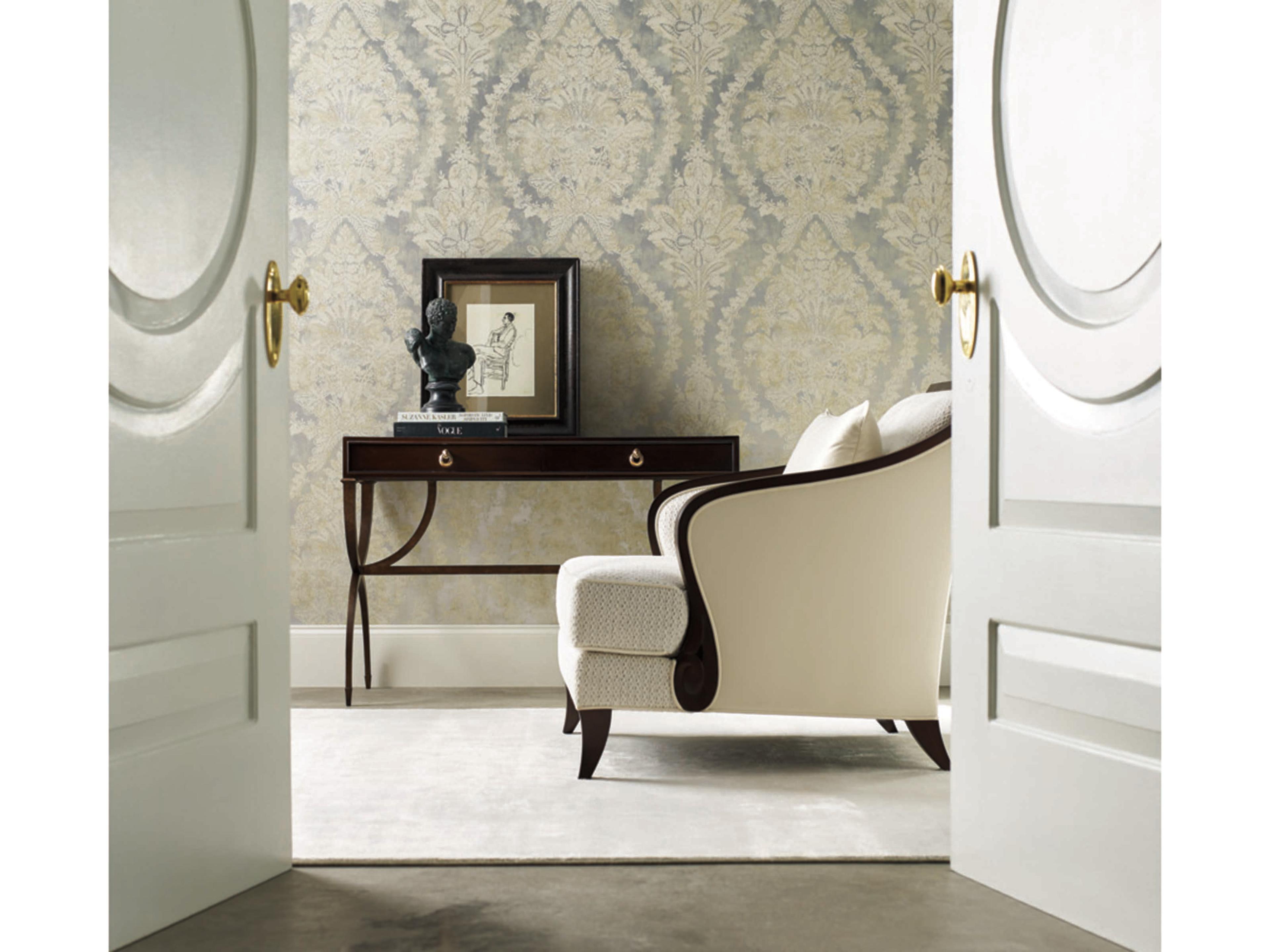 York Wallcoverings Ronald Redding 24 Karat Silver Charleston Damask Wallpaper