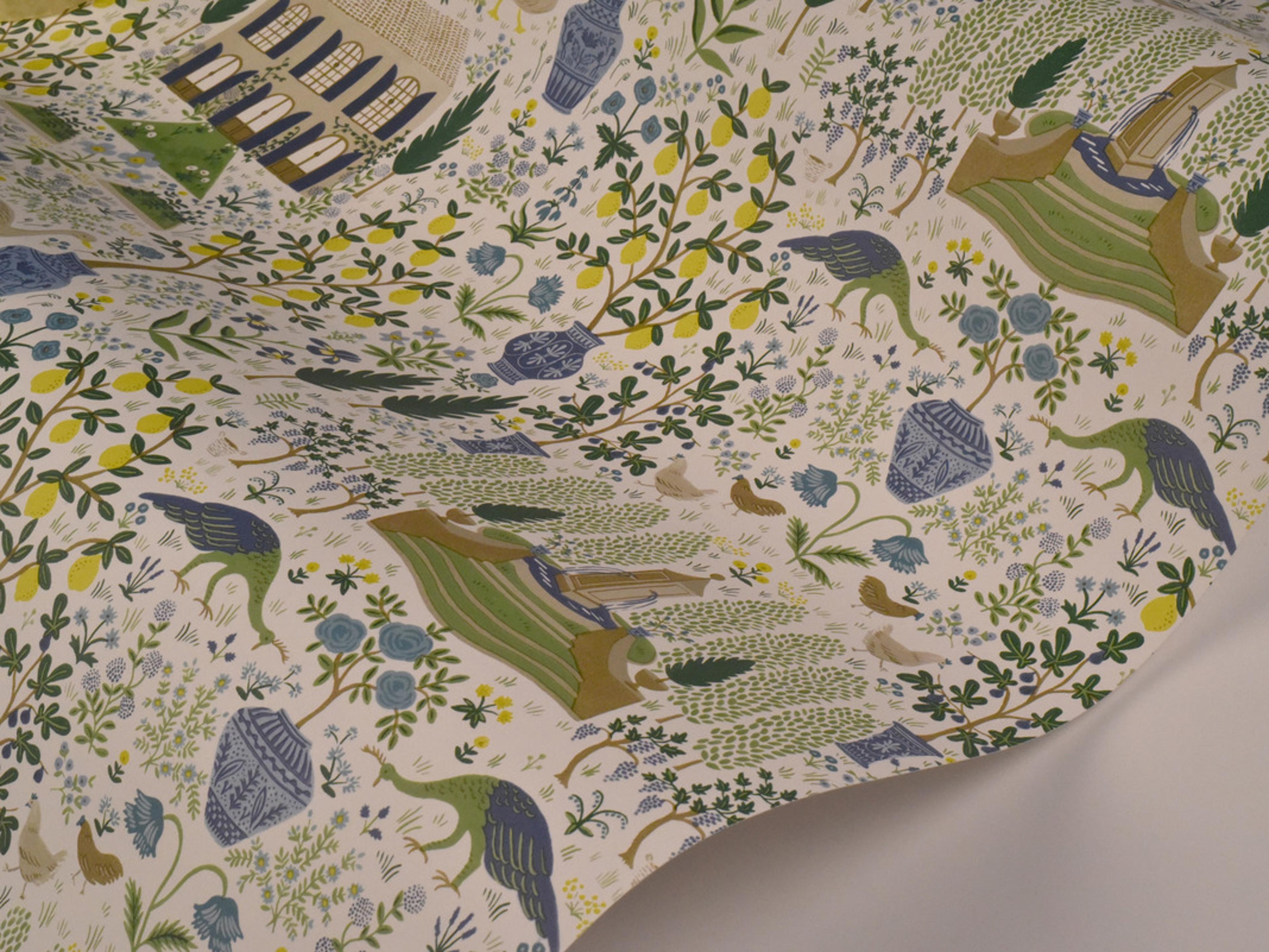 York Wallcoverings Blue / Green Camont Wallpaper