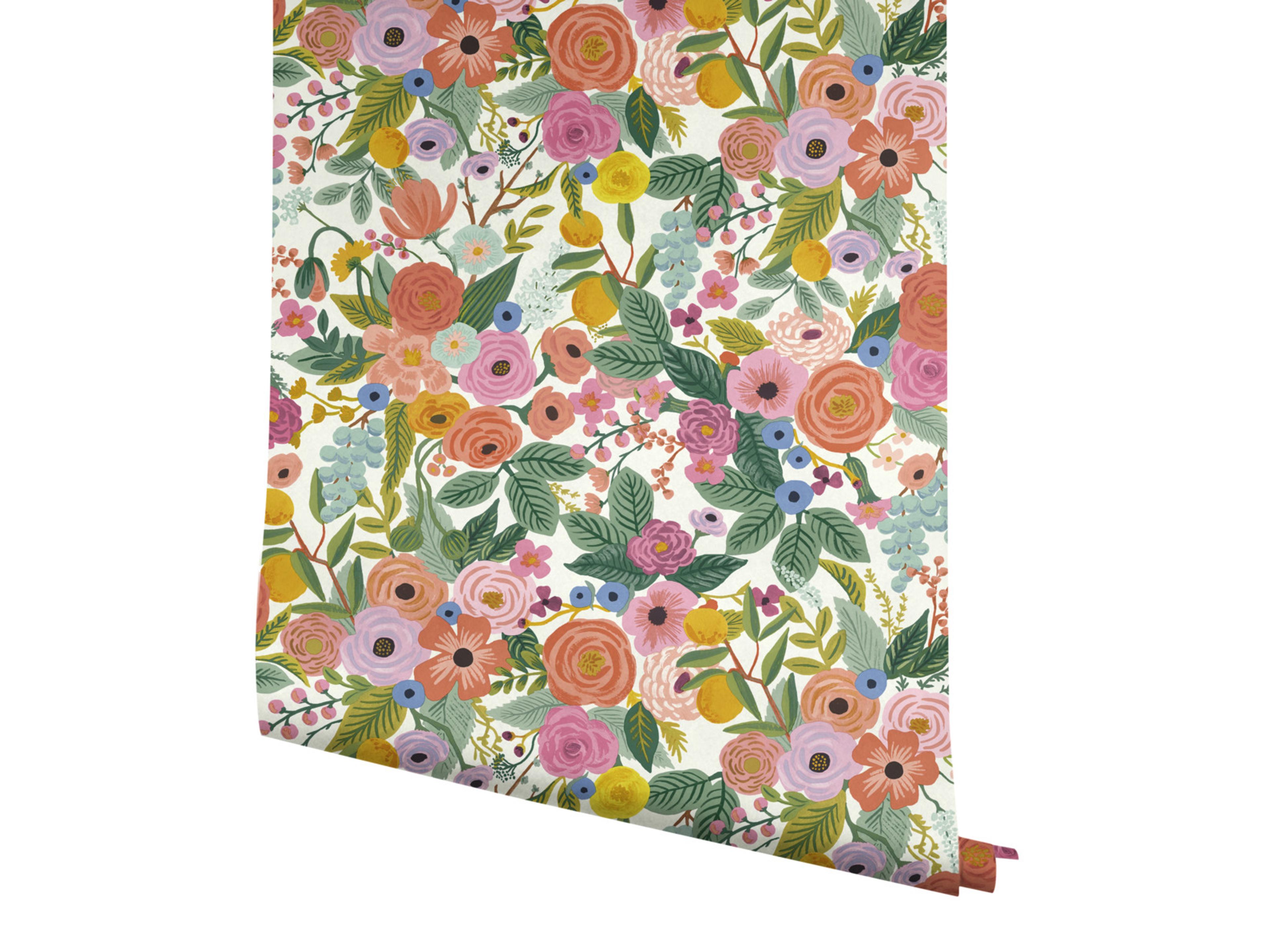 York Wallcoverings Coral / Orange Garden Party Wallpaper