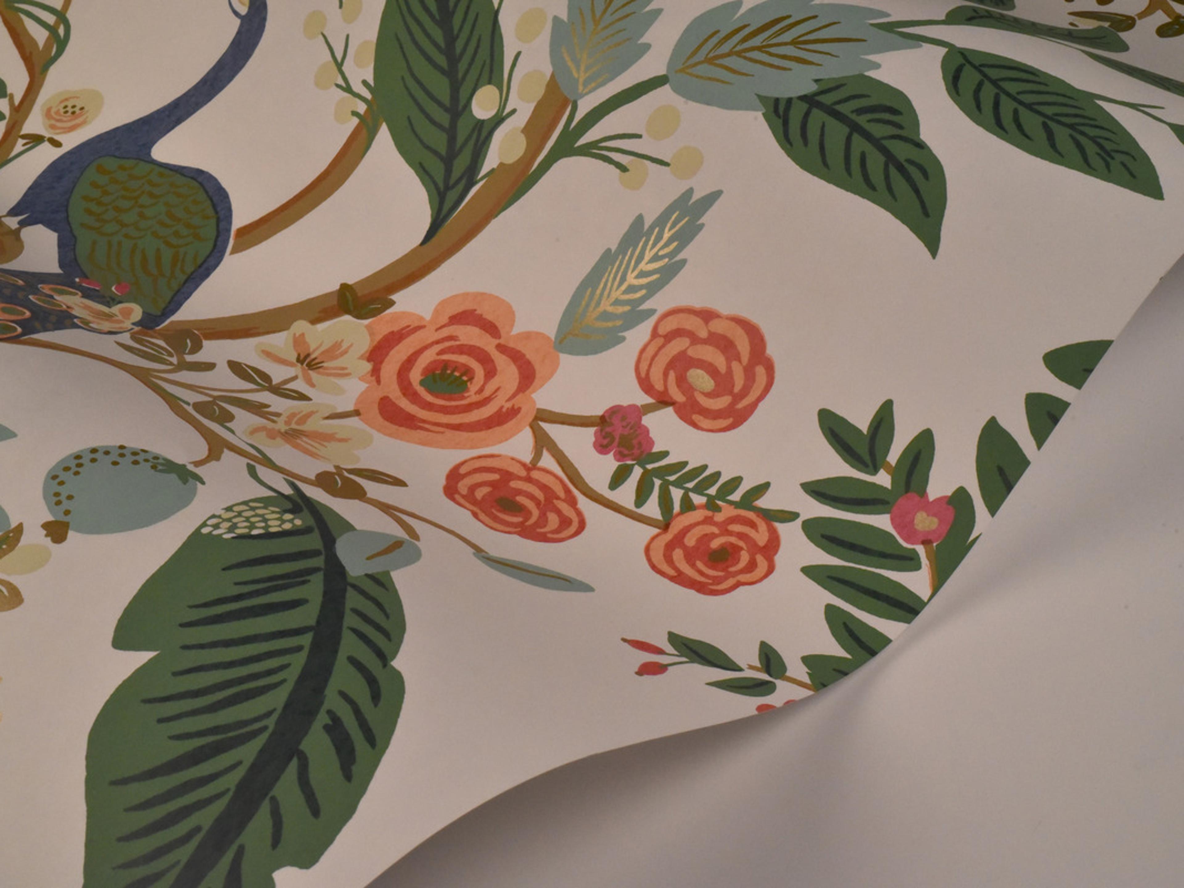 York Wallcoverings Coral / Orange Garden Party Wallpaper