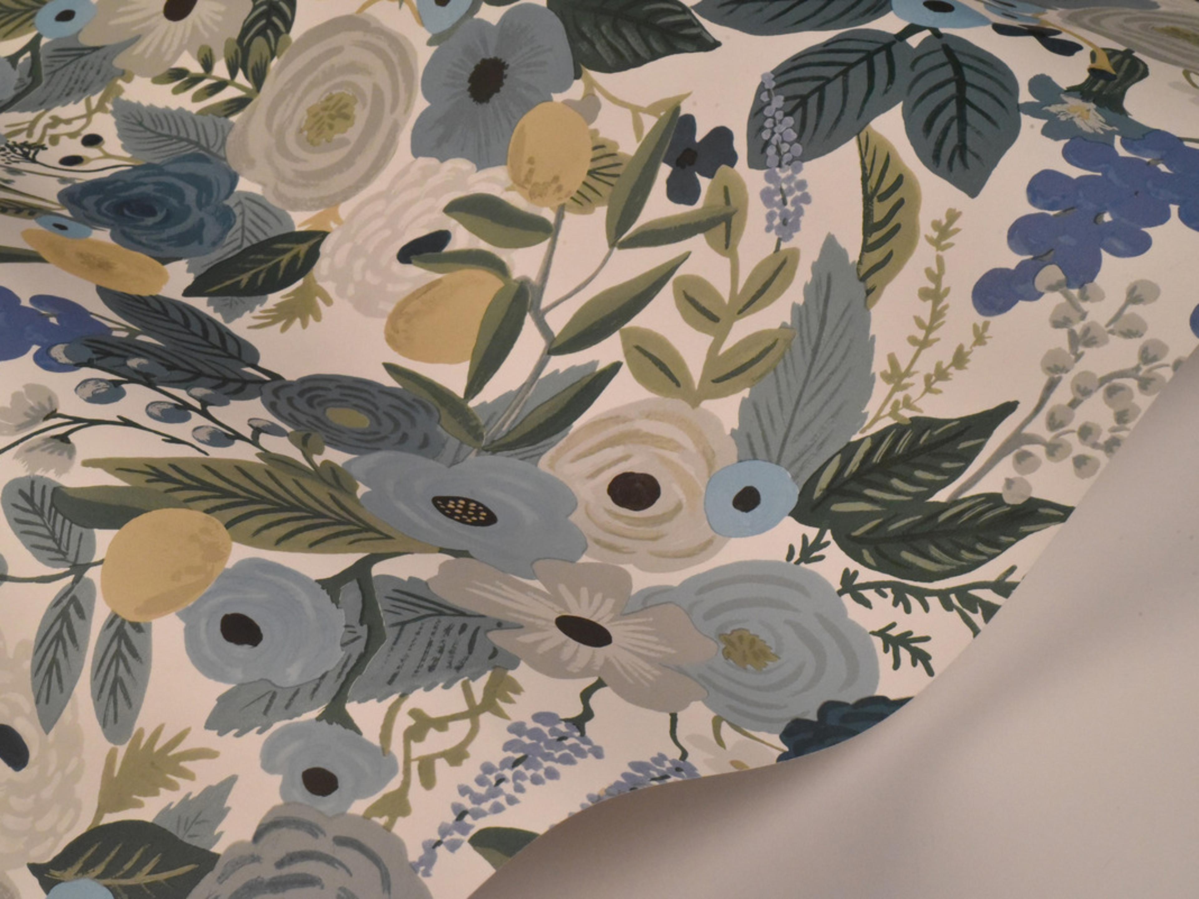 York Wallcoverings Blues Garden Party Wallpaper