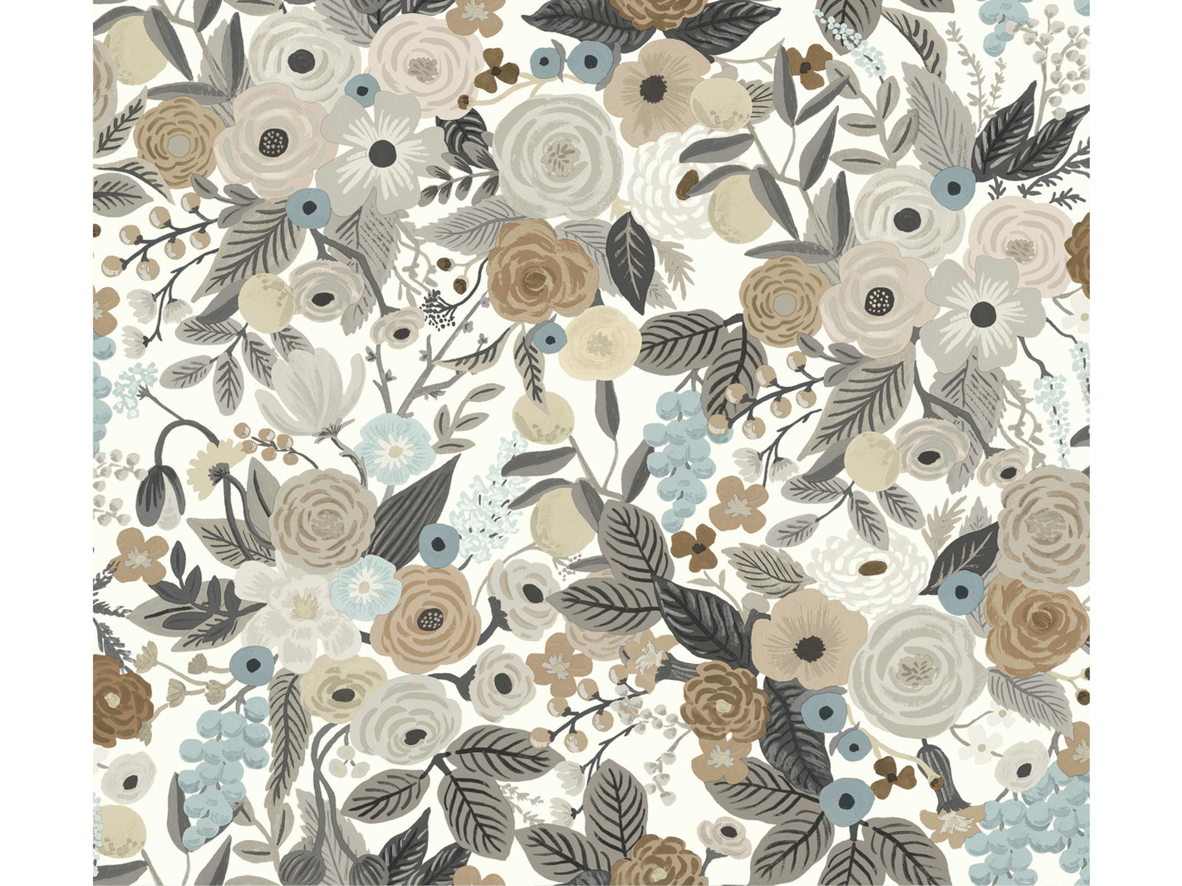 York Wallcoverings Brown / Beige Garden Party Wallpaper
