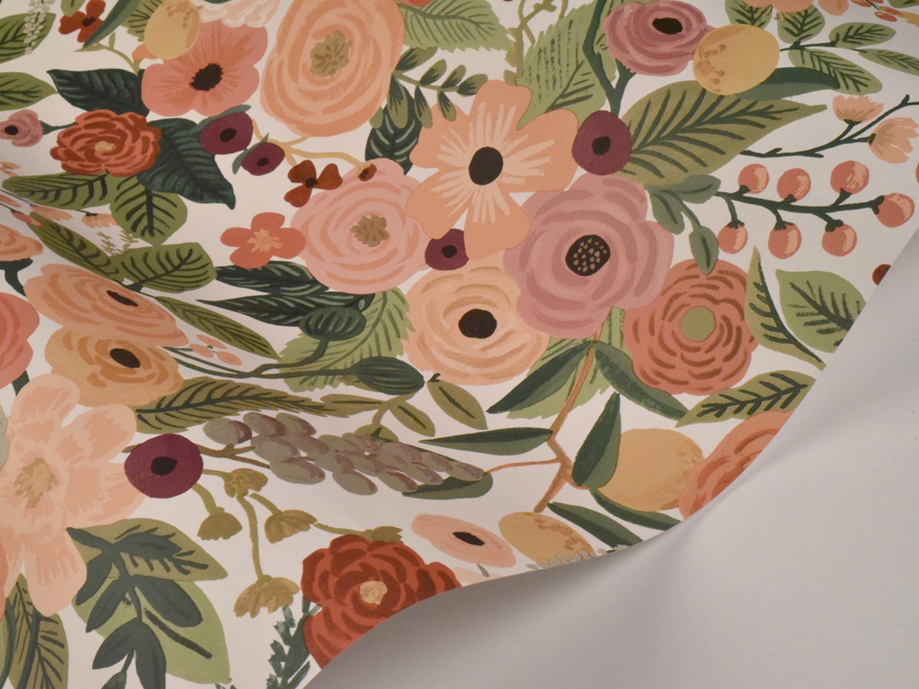 York Wallcoverings Burgundy Garden Party Wallpaper