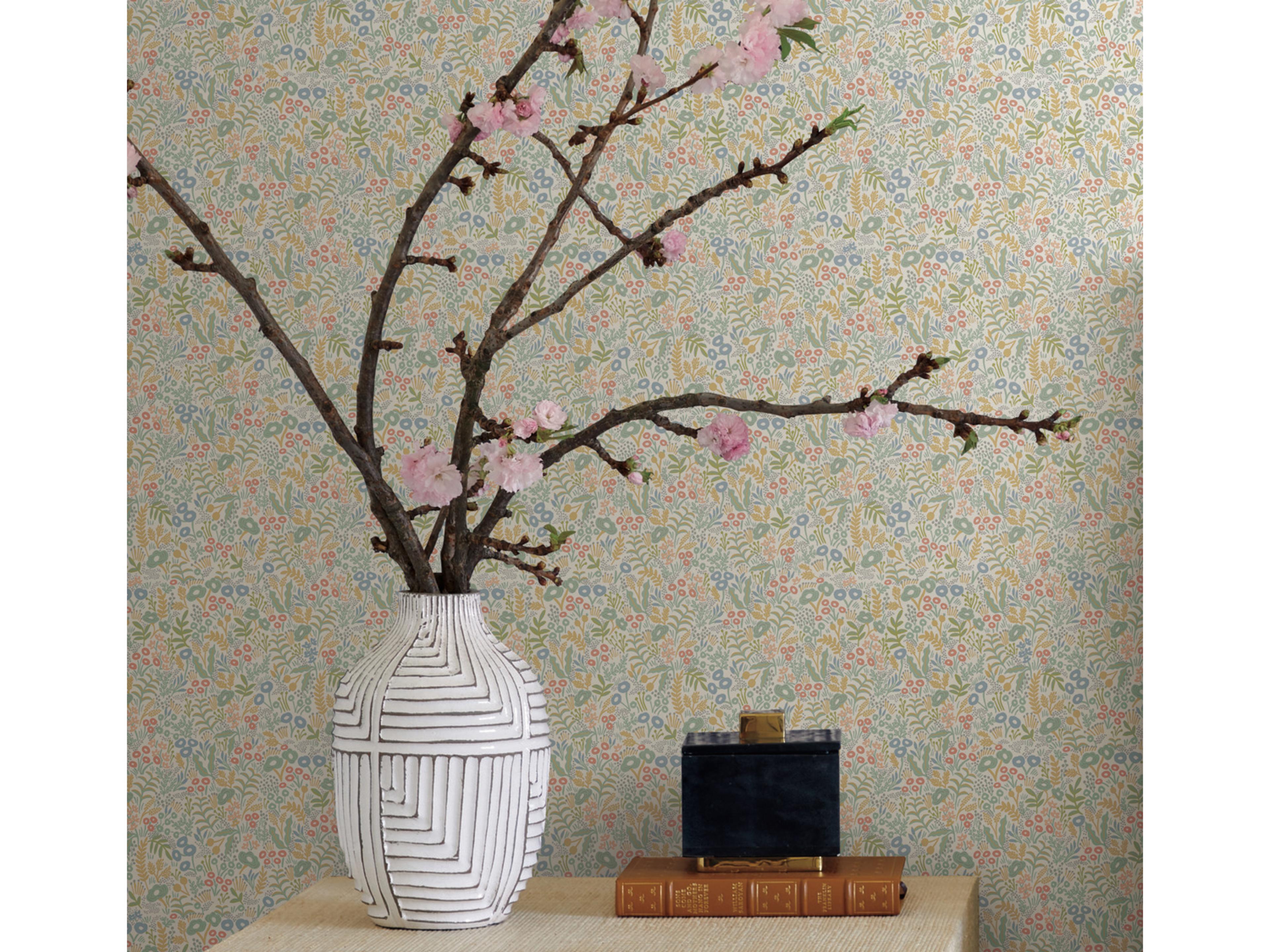York Wallcoverings Light Mustard Tapestry Wallpaper
