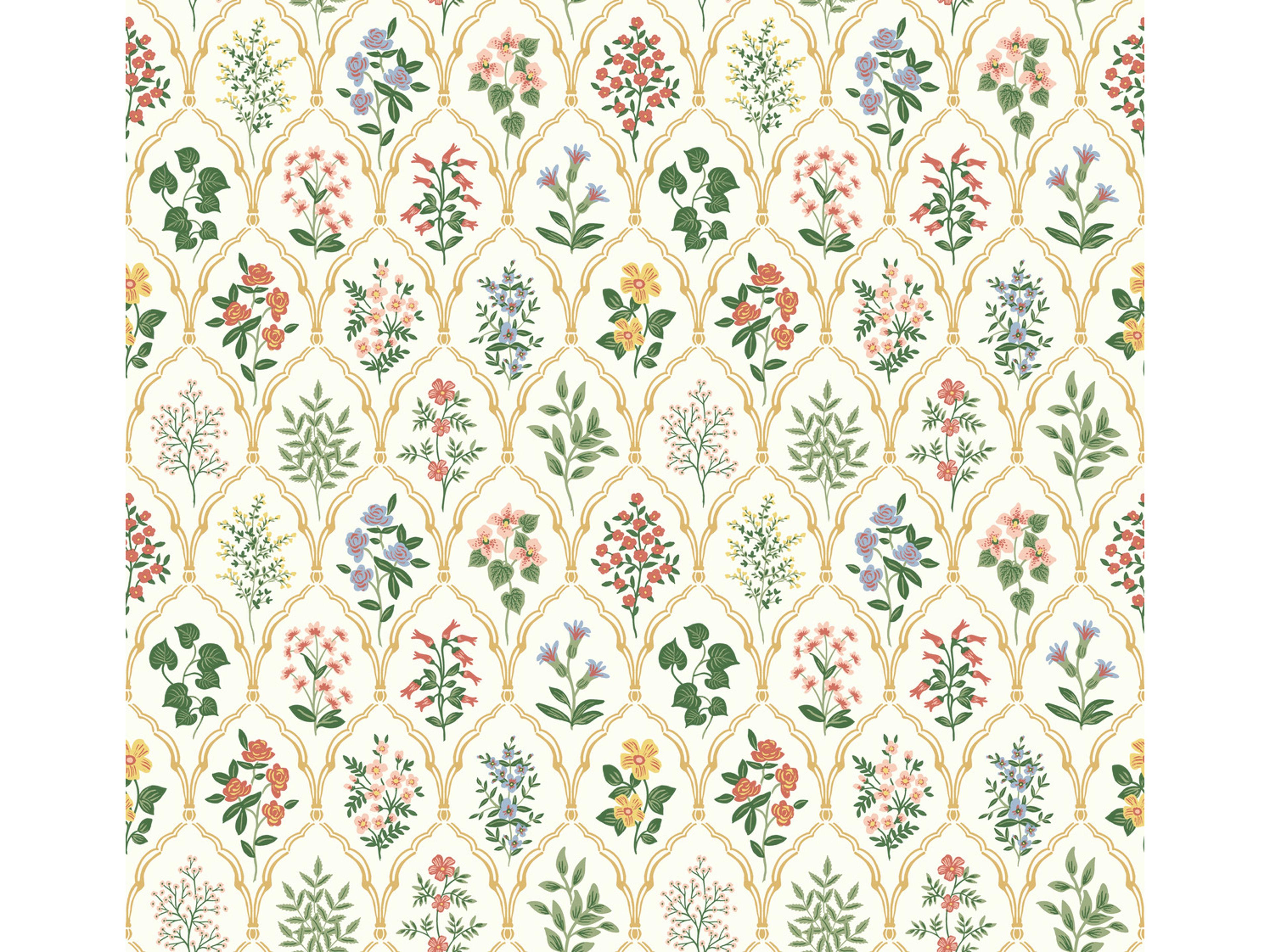 York Wallcoverings Cream Hawthorne Wallpaper