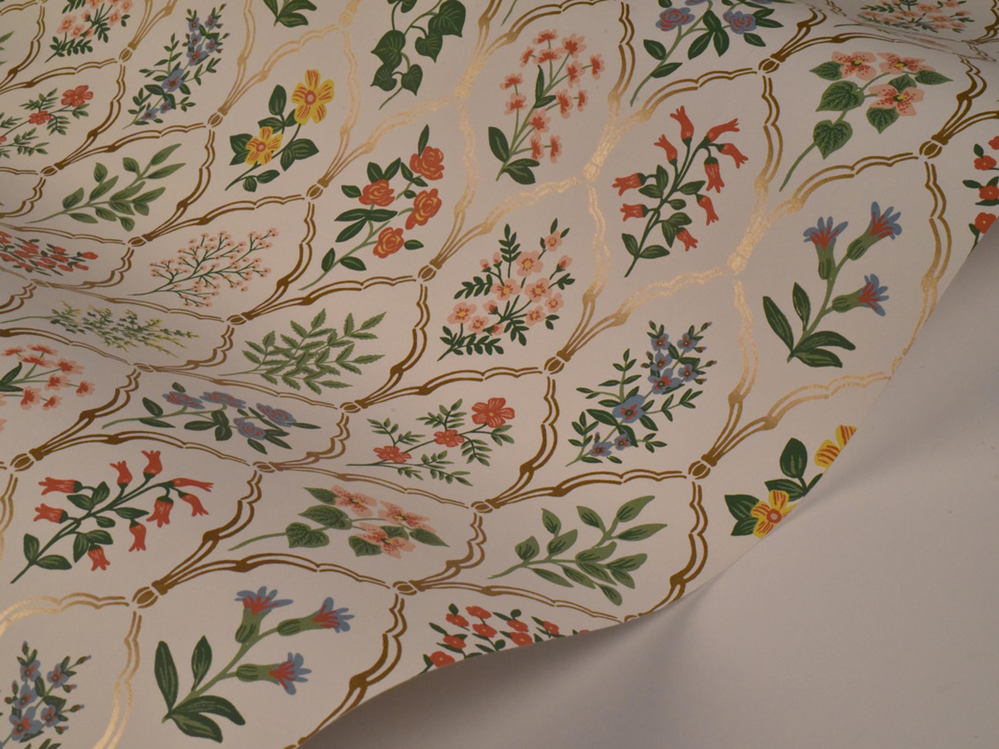 York Wallcoverings Cream Hawthorne Wallpaper