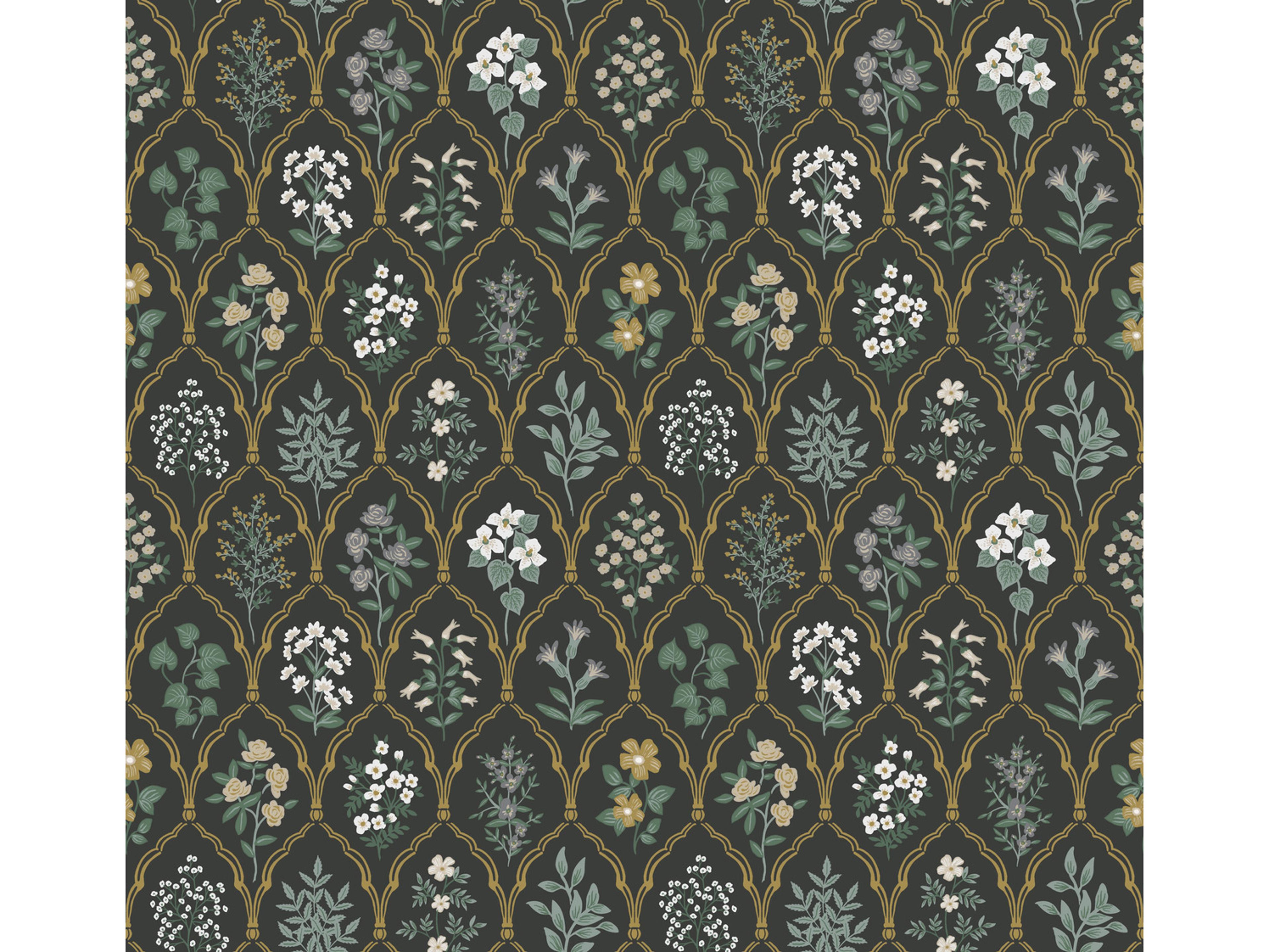 York Wallcoverings Black / Cream Hawthorne Wallpaper