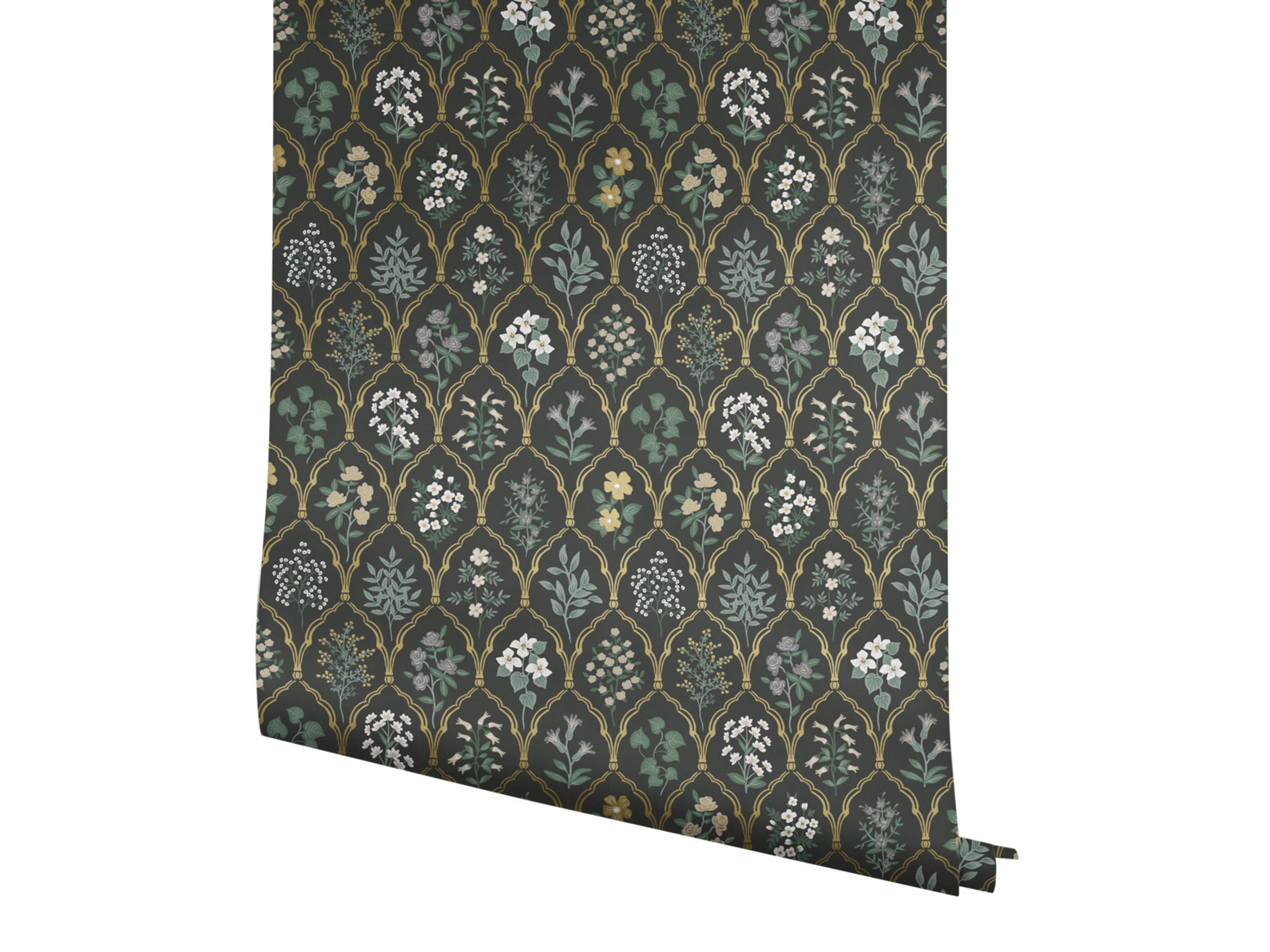 York Wallcoverings Black / Cream Hawthorne Wallpaper