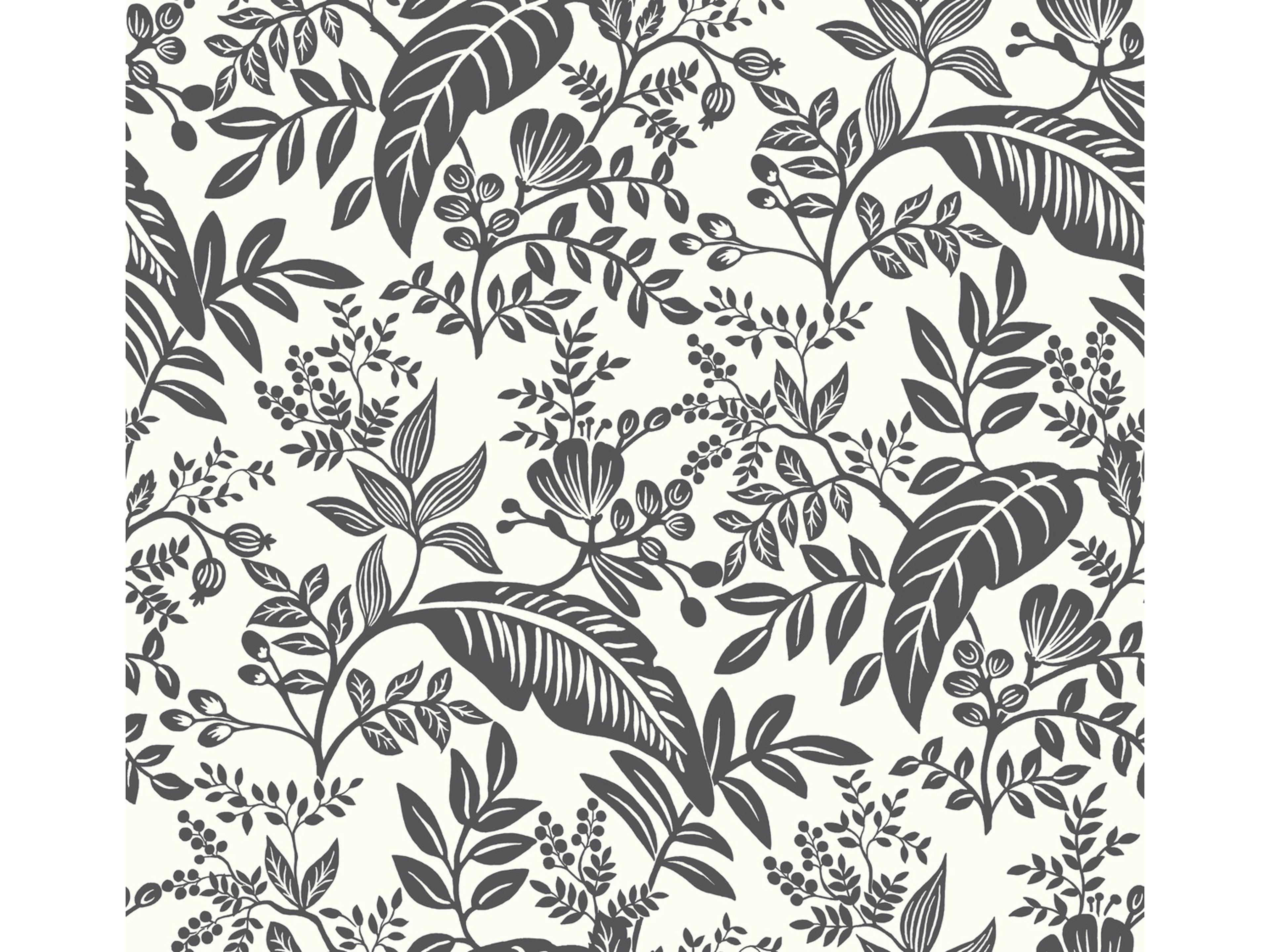 York Wallcoverings Black / White Canopy Wallpaper