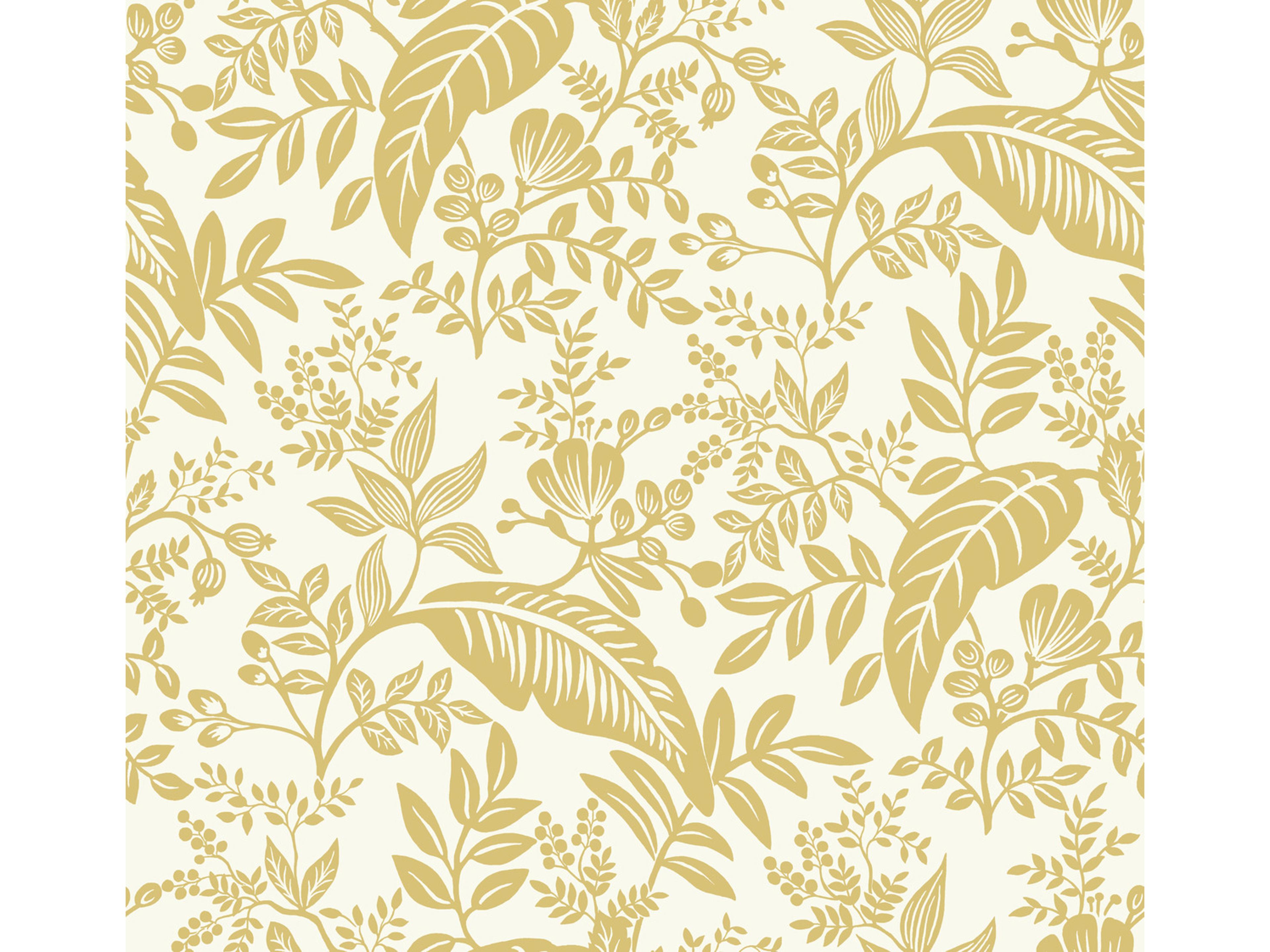 York Wallcoverings Gold / White Canopy Wallpaper