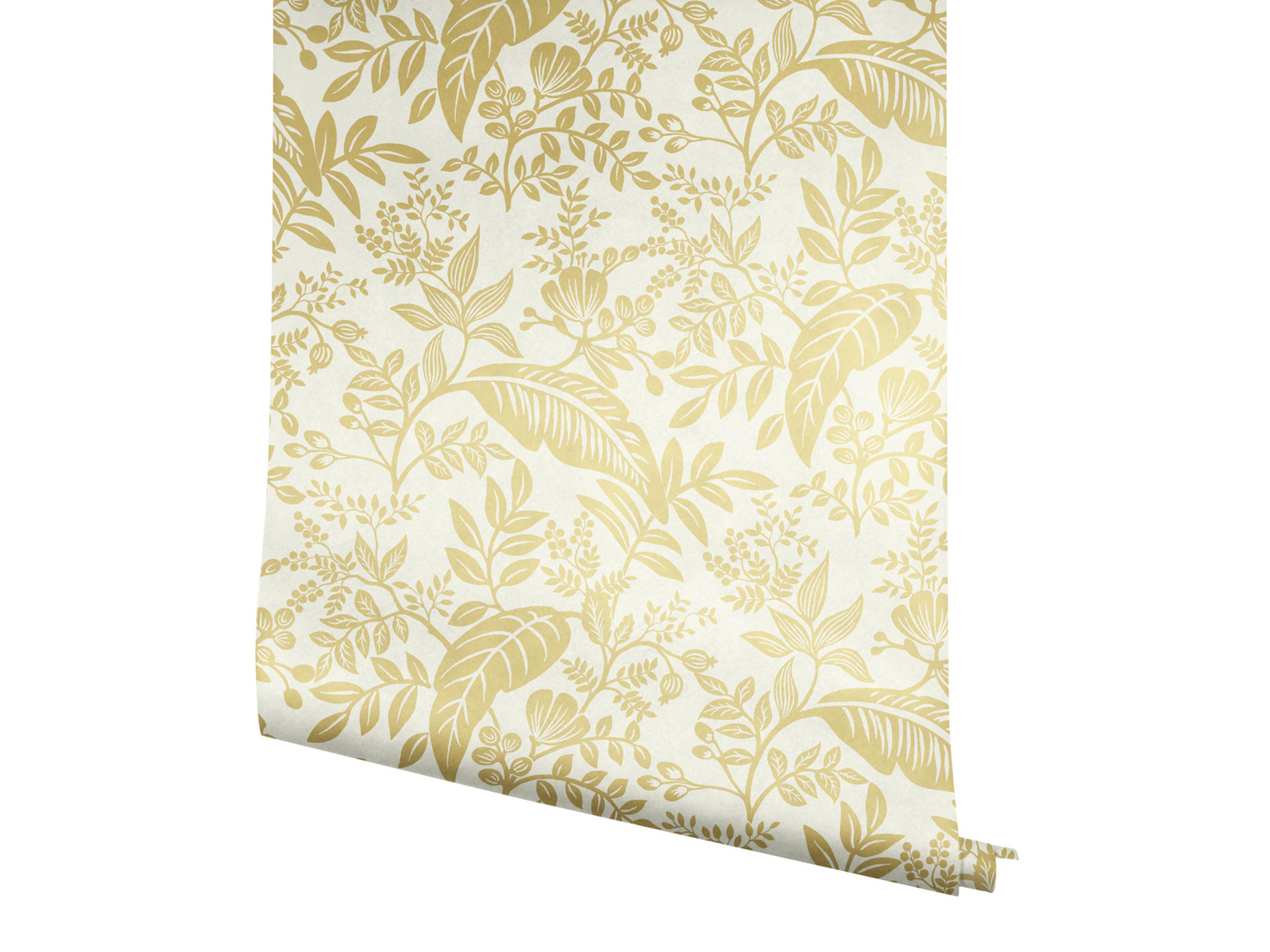 York Wallcoverings Gold / White Canopy Wallpaper