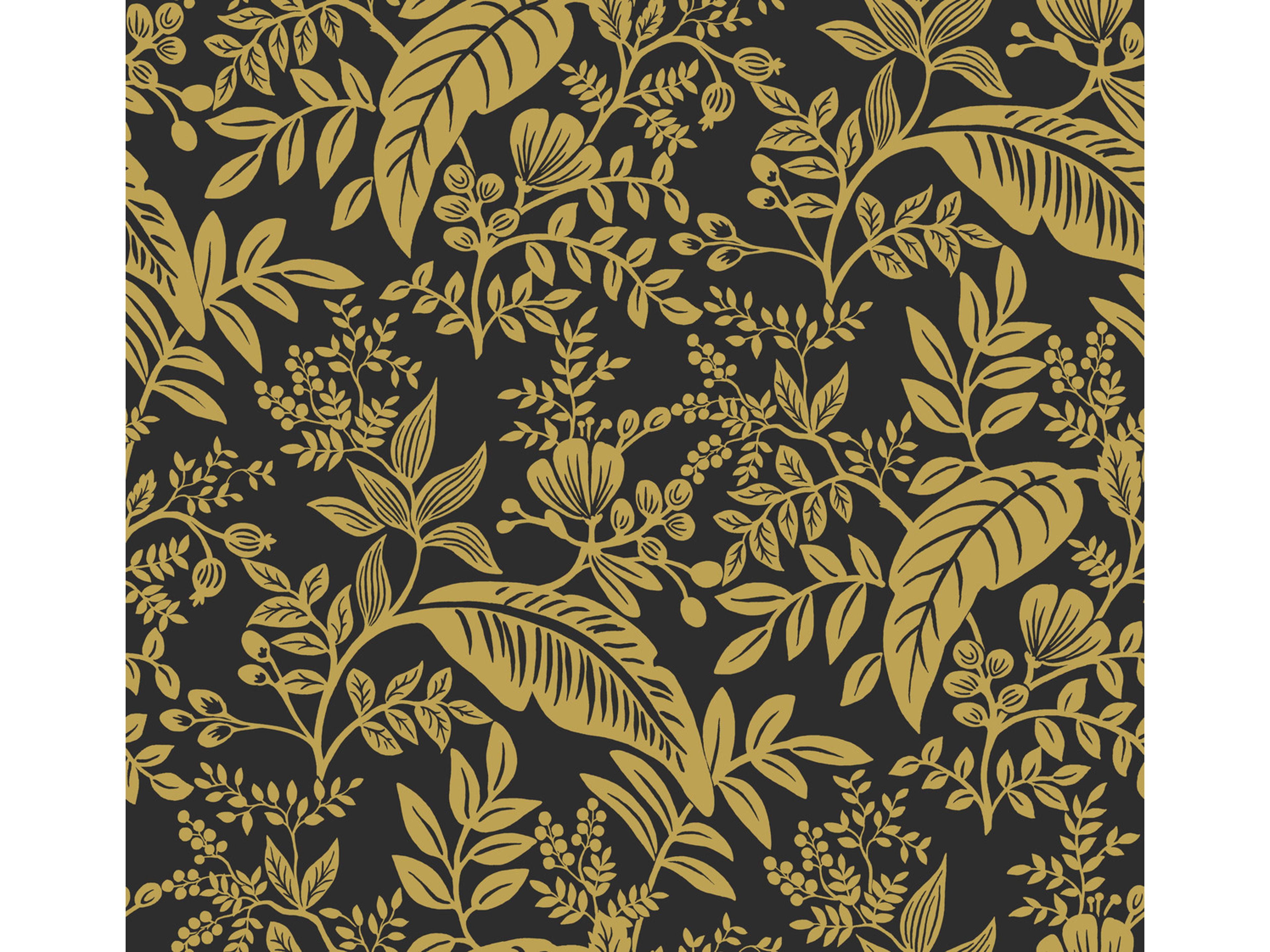York Wallcoverings Gold / Black Canopy Wallpaper