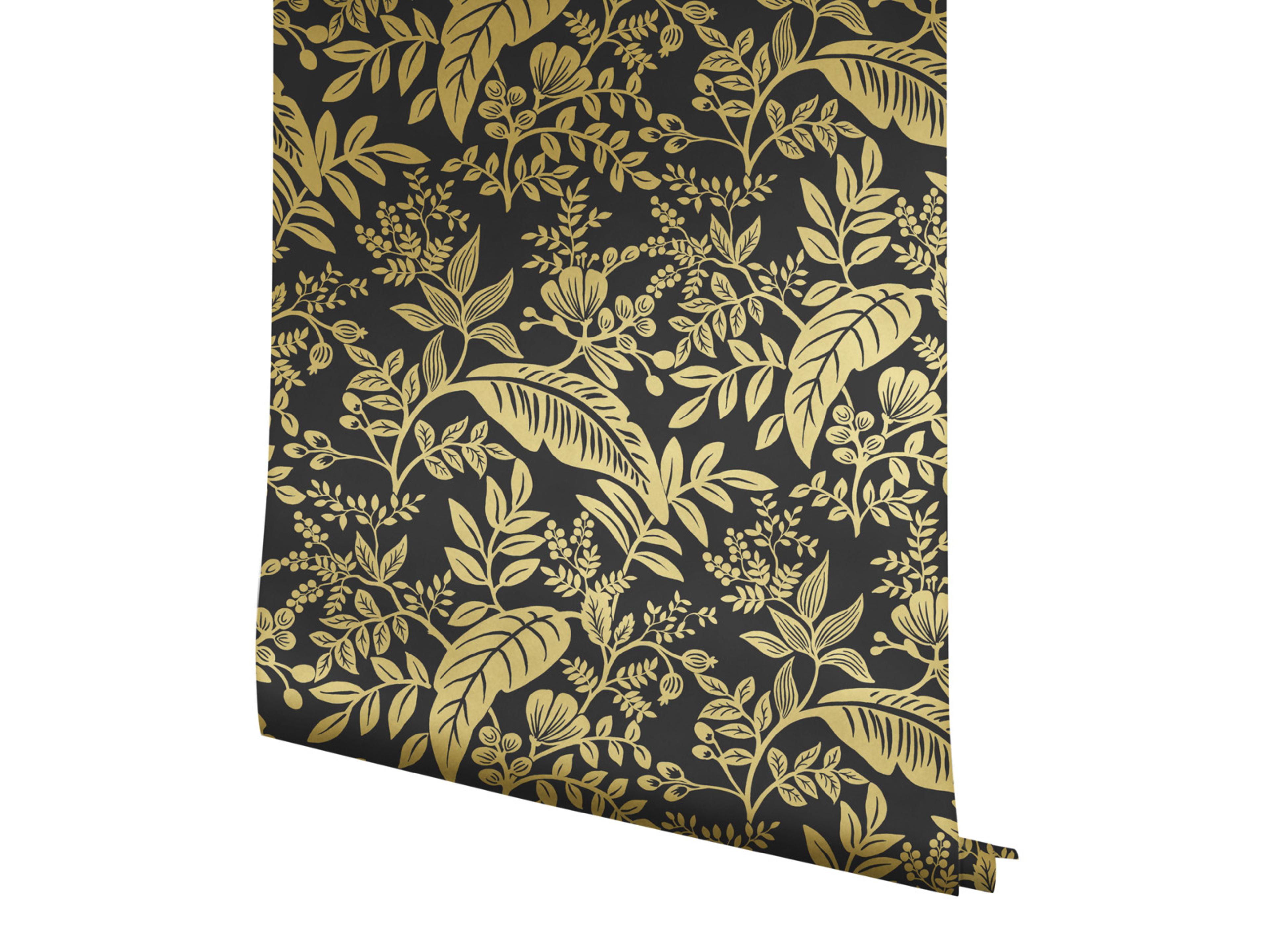 York Wallcoverings Gold / Black Canopy Wallpaper