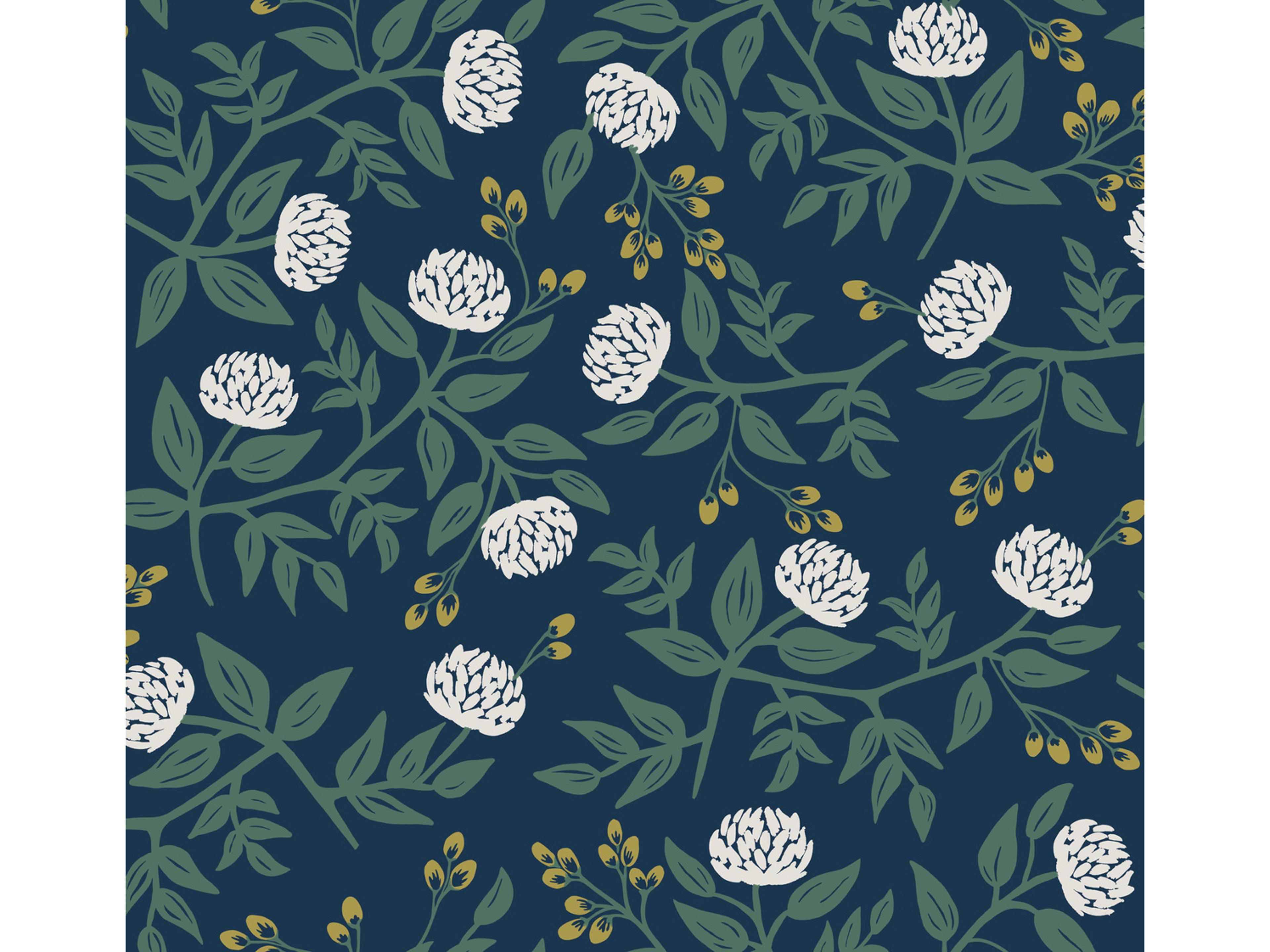 York Wallcoverings Navy Peonies Wallpaper