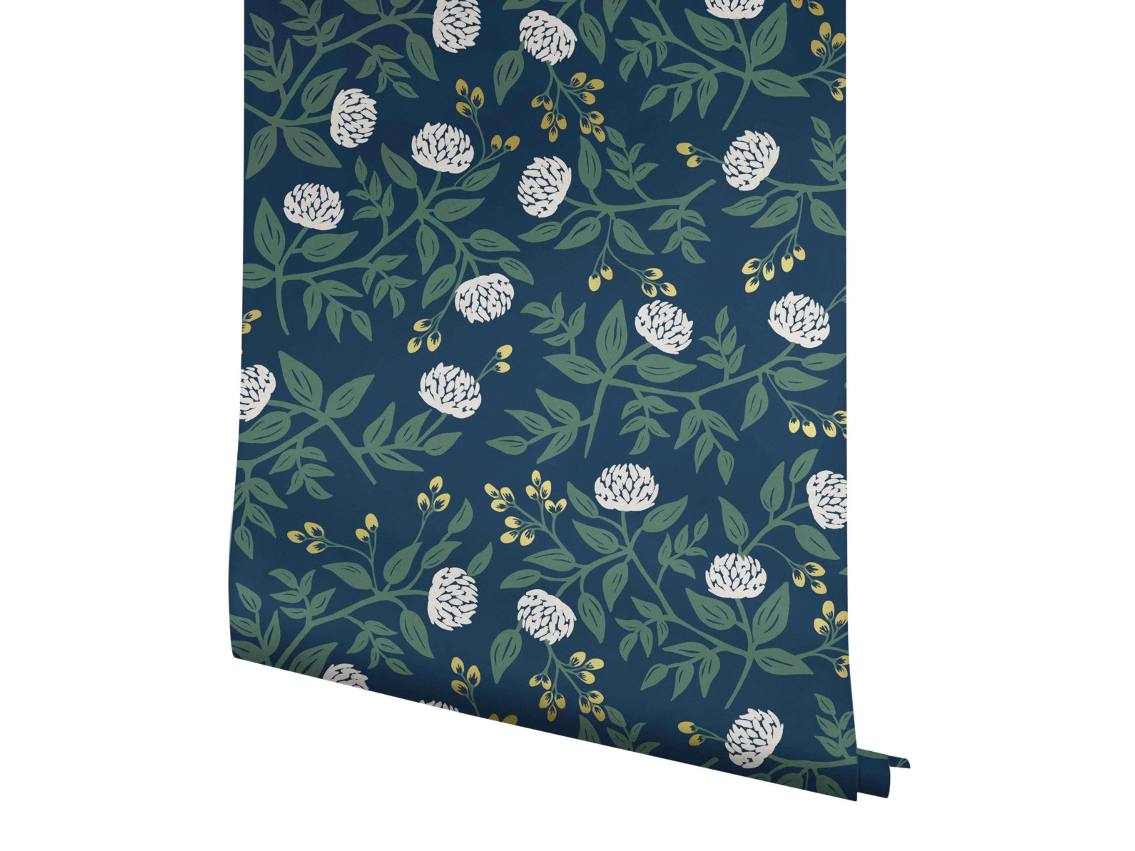 York Wallcoverings Navy Peonies Wallpaper