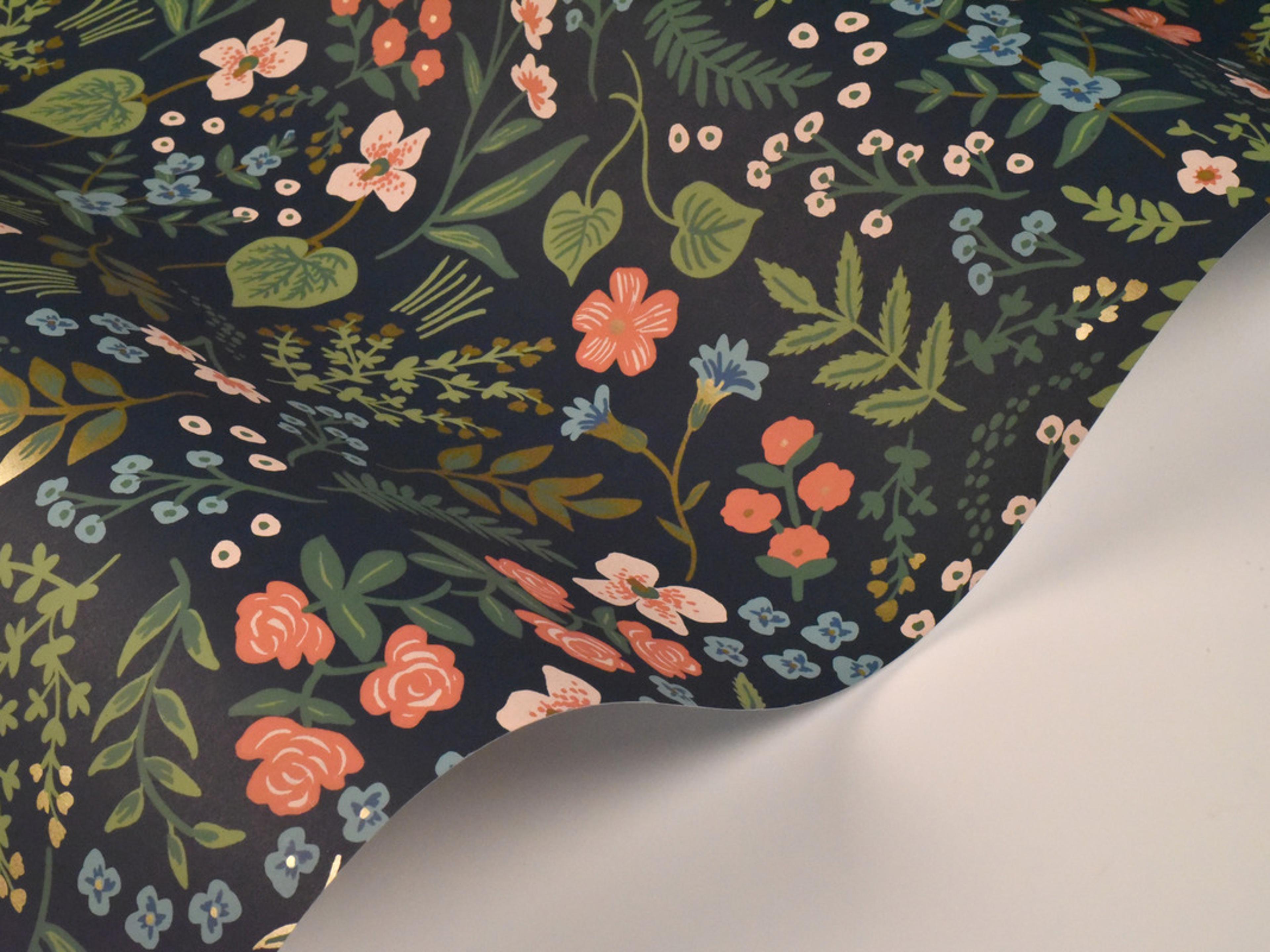 York Wallcoverings Navy Wildwood Wallpaper