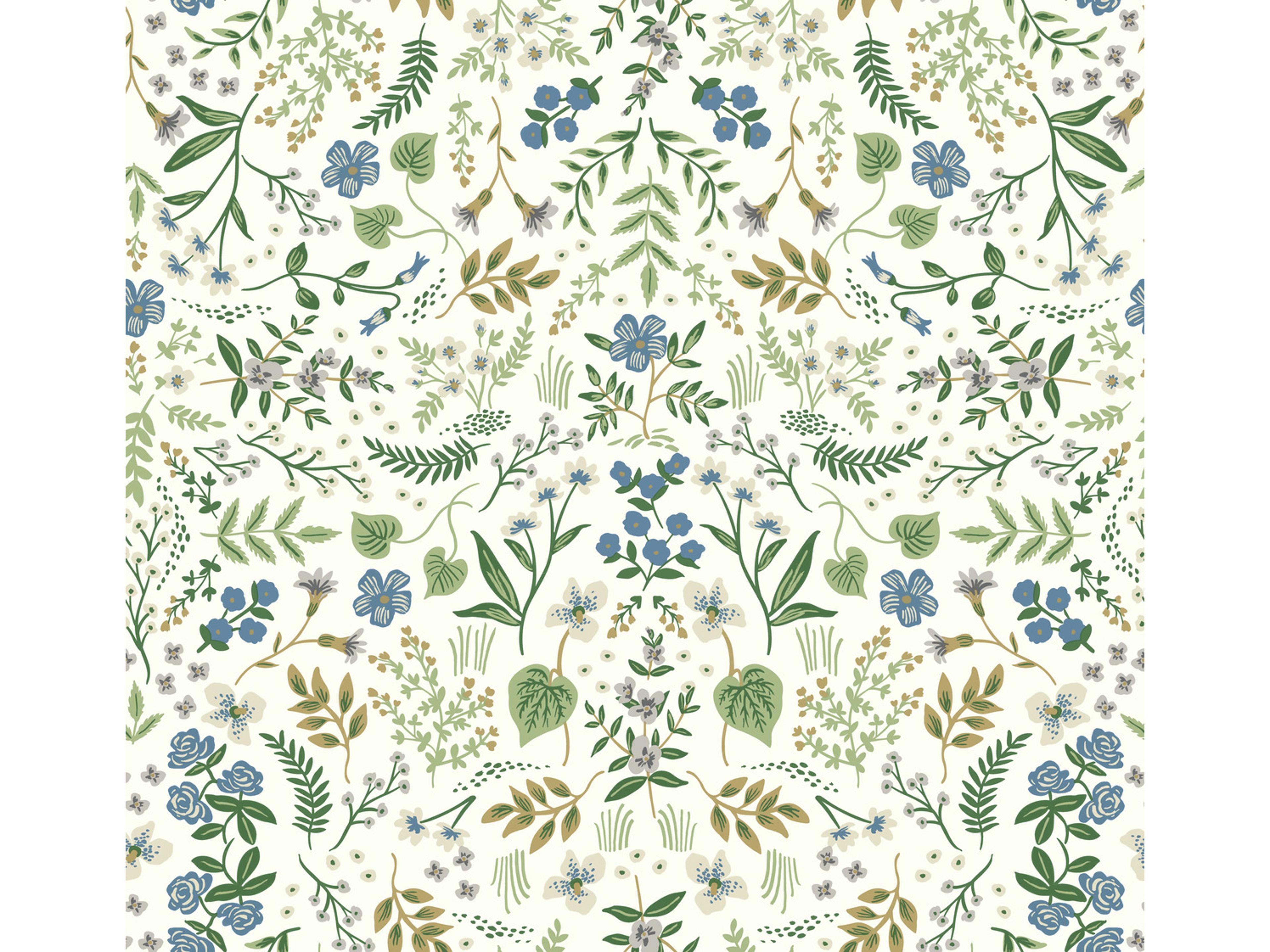 York Wallcoverings Blue / Green Wildwood Wallpaper