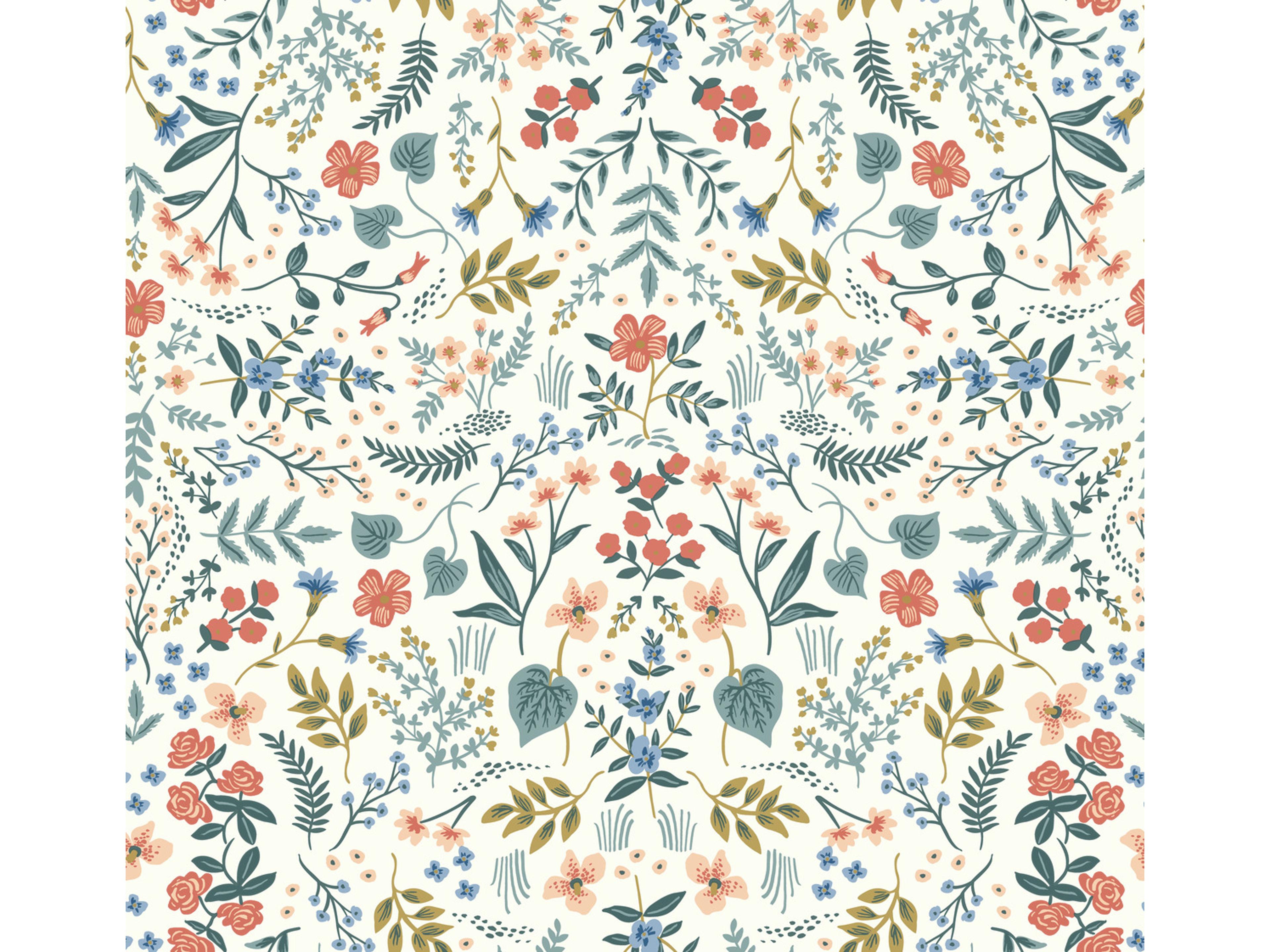 York Wallcoverings Beige / Coral Wildwood Wallpaper