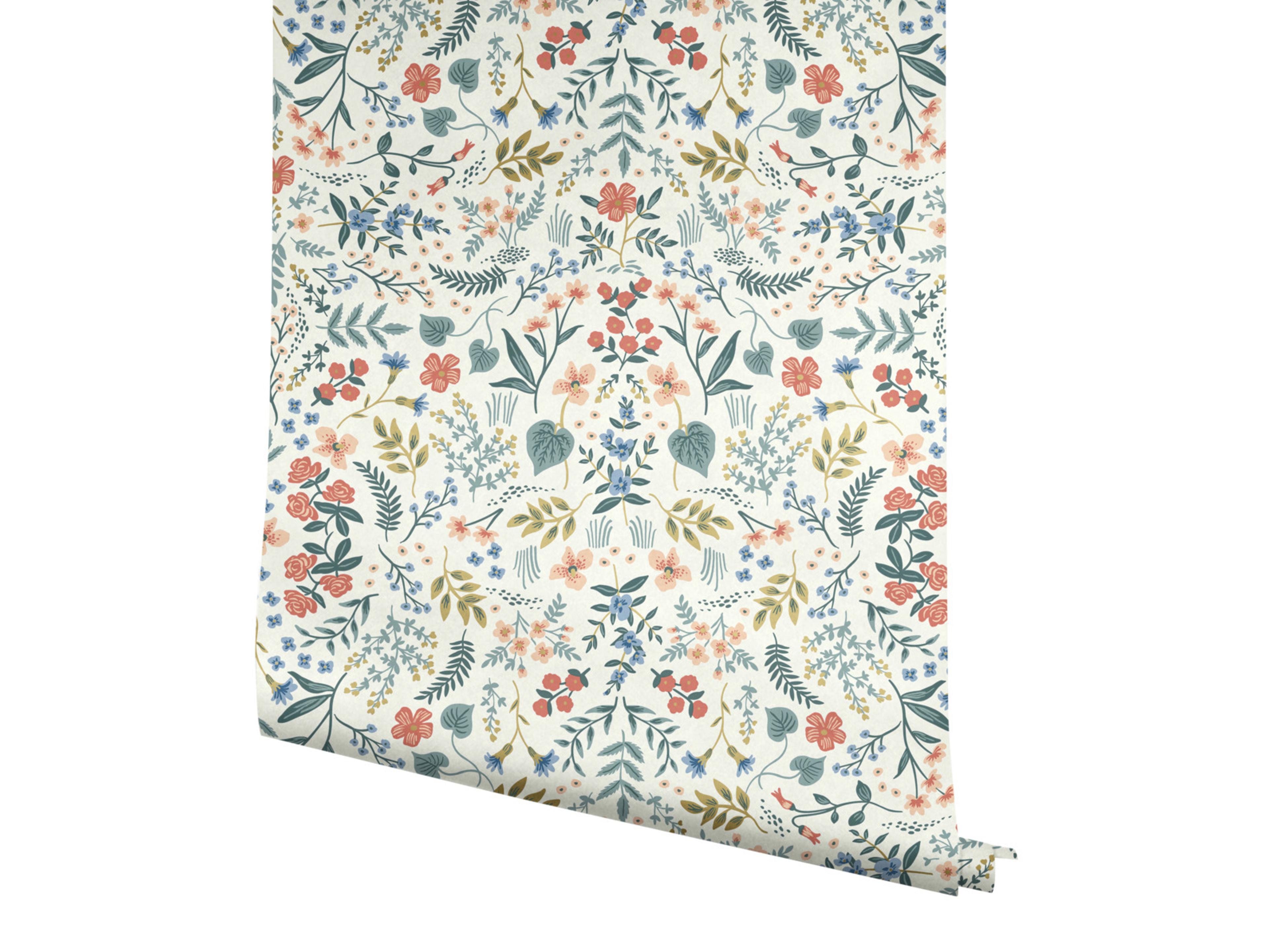 York Wallcoverings Beige / Coral Wildwood Wallpaper