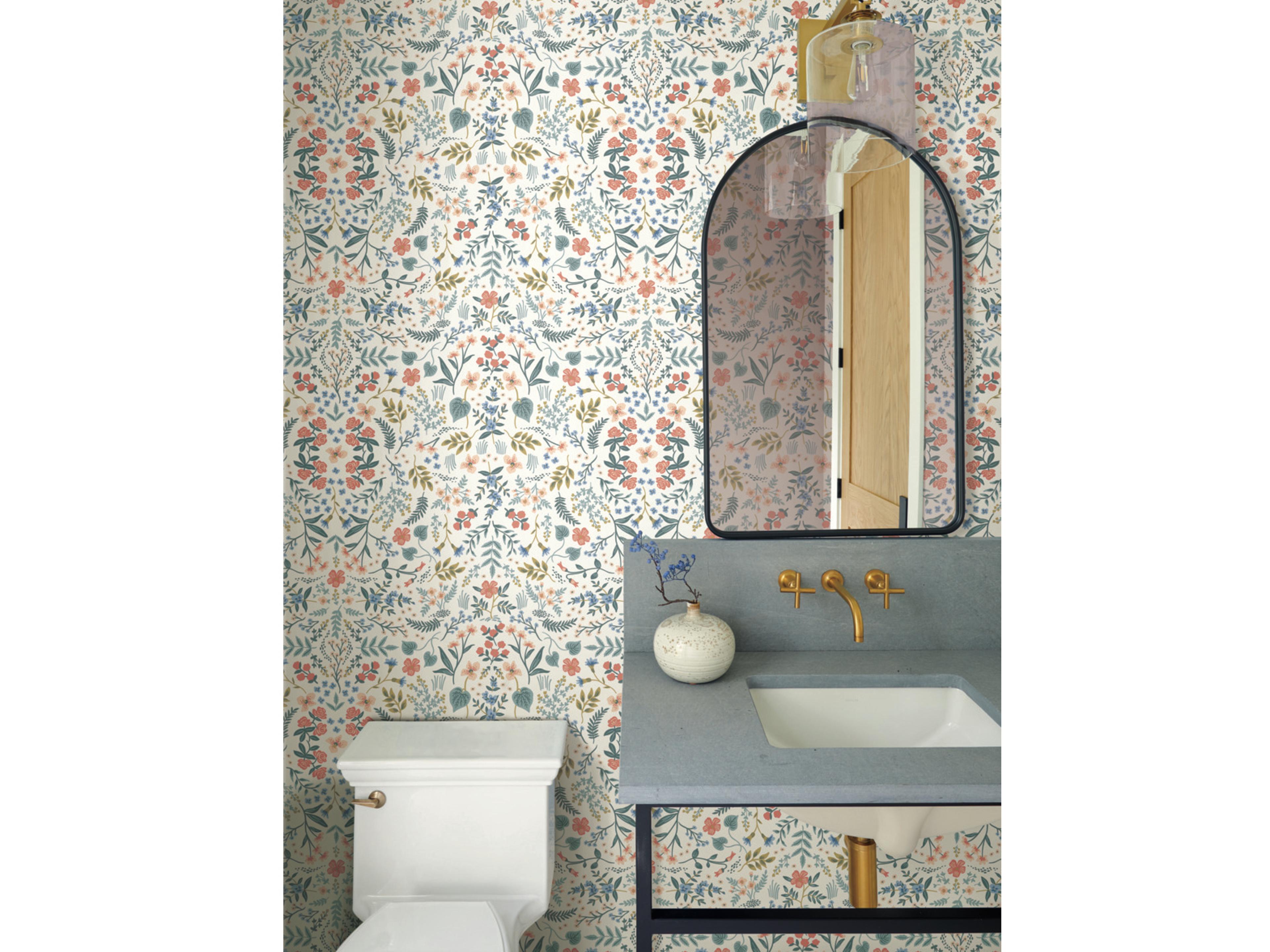 York Wallcoverings Beige / Coral Wildwood Wallpaper