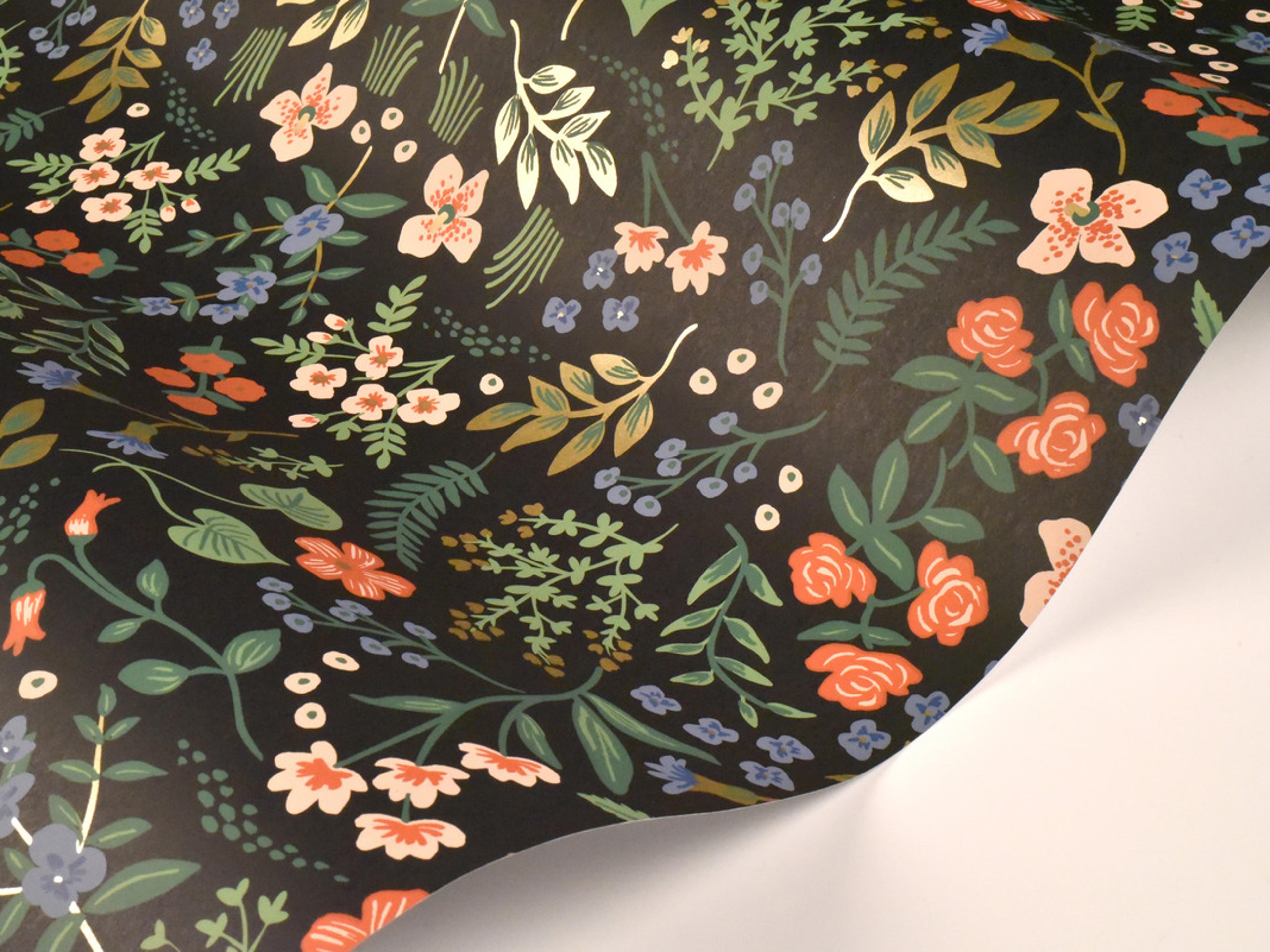 York Wallcoverings Black Wildwood Wallpaper