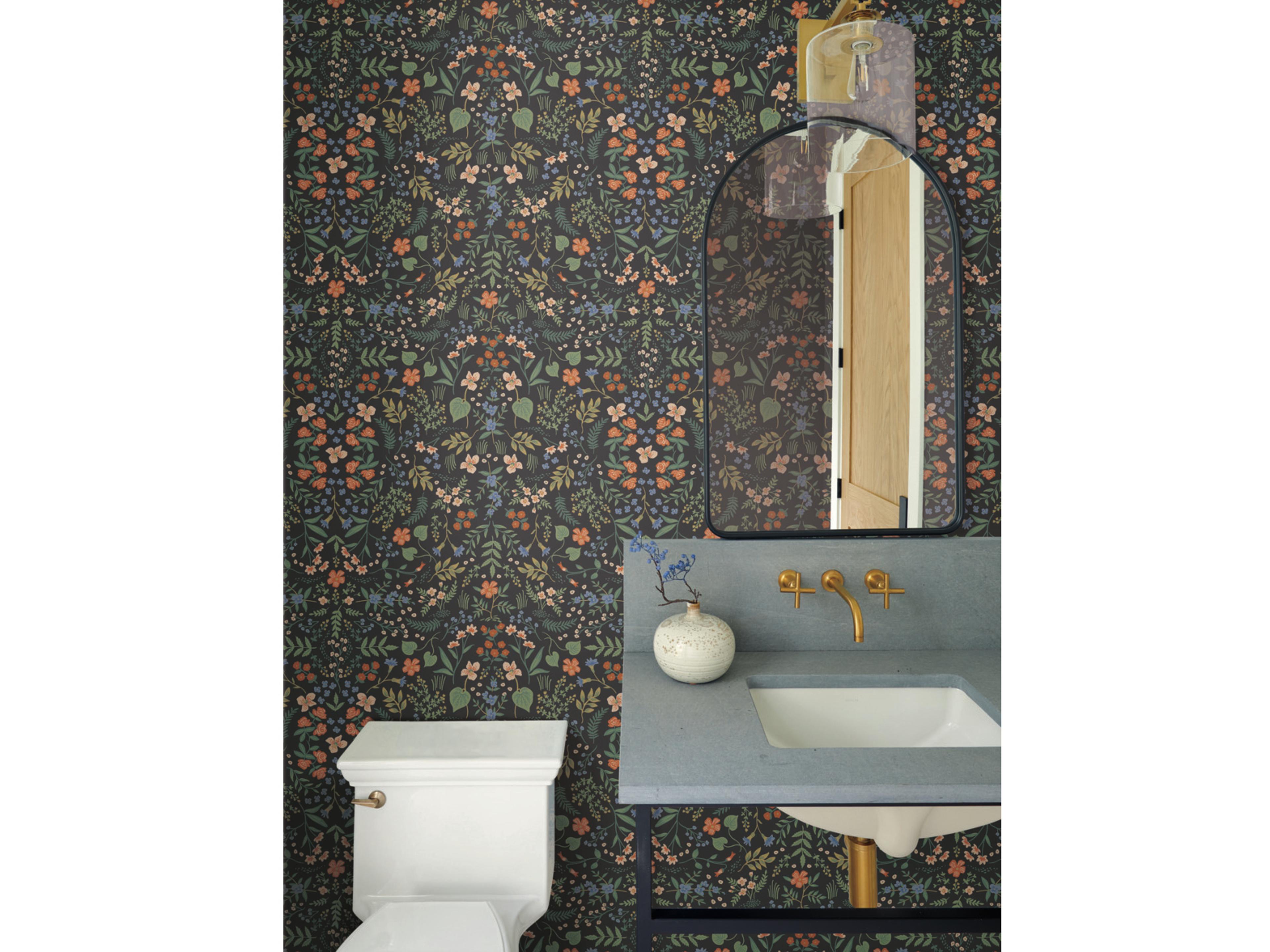 York Wallcoverings Black Wildwood Wallpaper