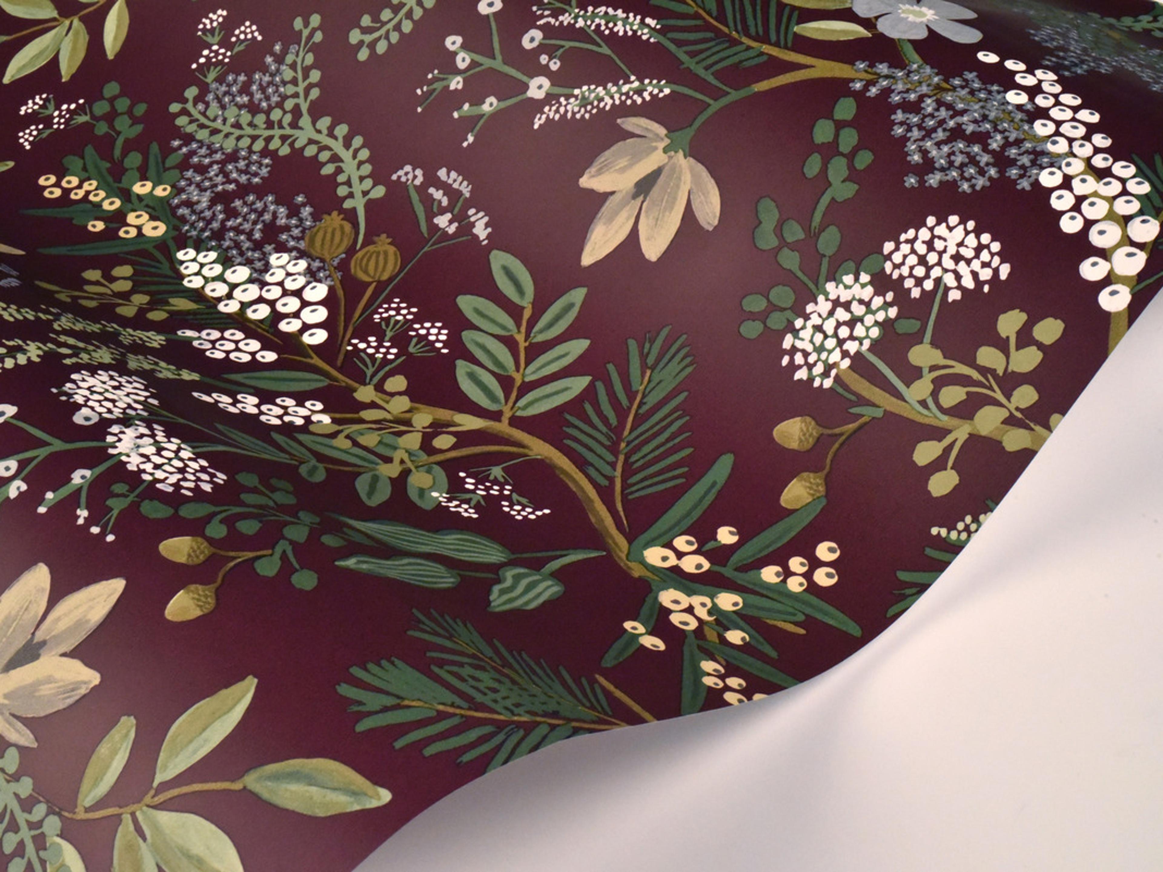 York Wallcoverings Burgundy Juniper Forest Wallpaper